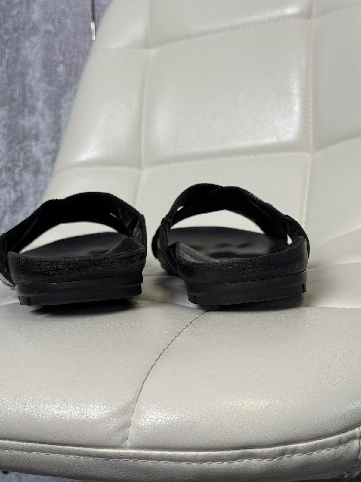 Prada Prada Sport Black Cross Strap Slide Men’s Sandals Metal Logo Size US 11.5 / EU 44-45 - 21 Thumbnail