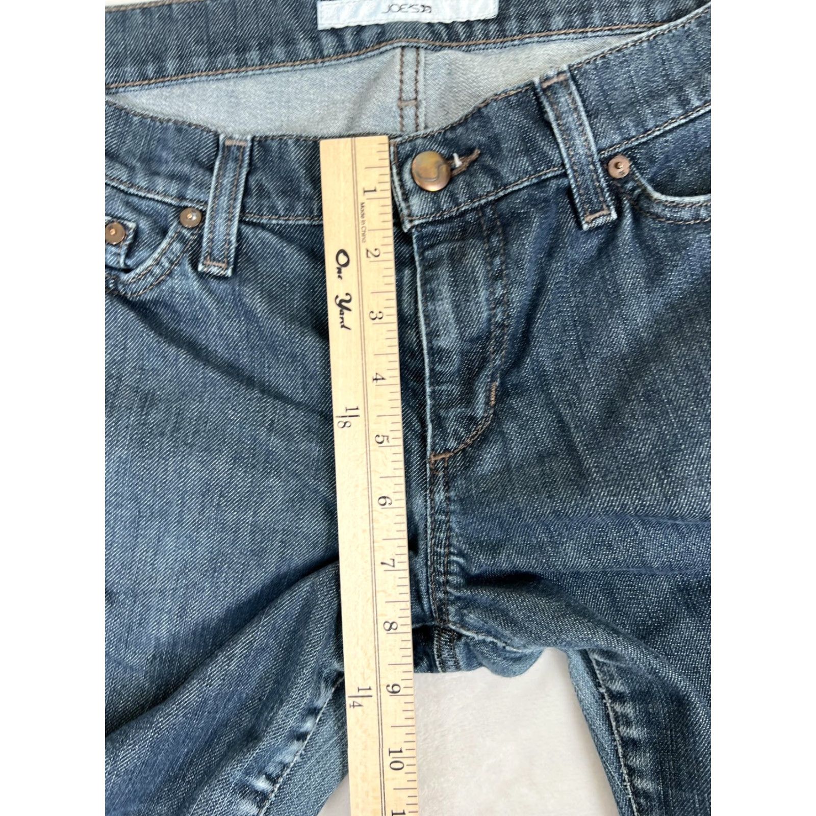 Vintage Joe's Jeans Womens 30 Blue Socialite Bootcut Denim Frayed Hem Casual Stretch Pockets Medium Wash Size 30" / US 8 / IT 44 - 6 Thumbnail