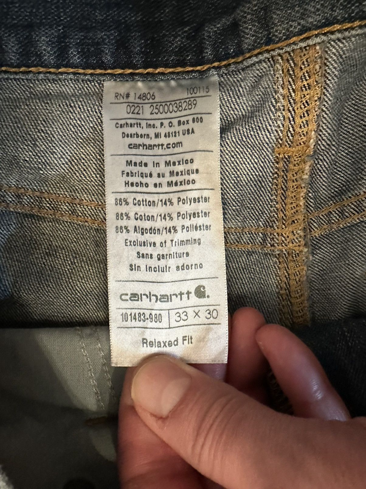 Carhartt Carhartt Relaxed Fit Denim Jeans Mens 33x30-Crazy Fading Size US 33 - 6 Thumbnail