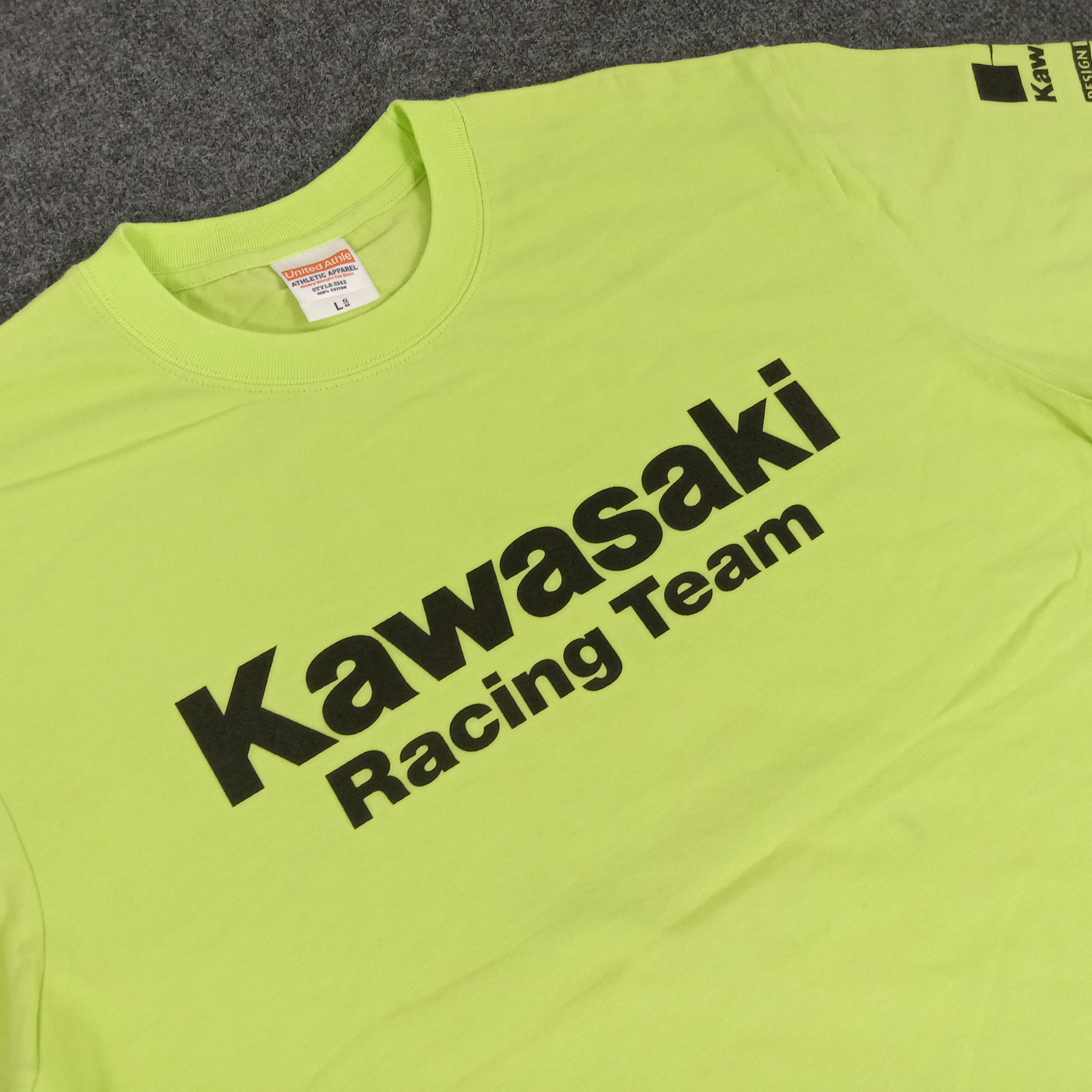 Japanese Brand × Vintage Kawasaki Racing Team Motorcross Graphic Tshirt Size US L / EU 52-54 / 3 - 2 Thumbnail