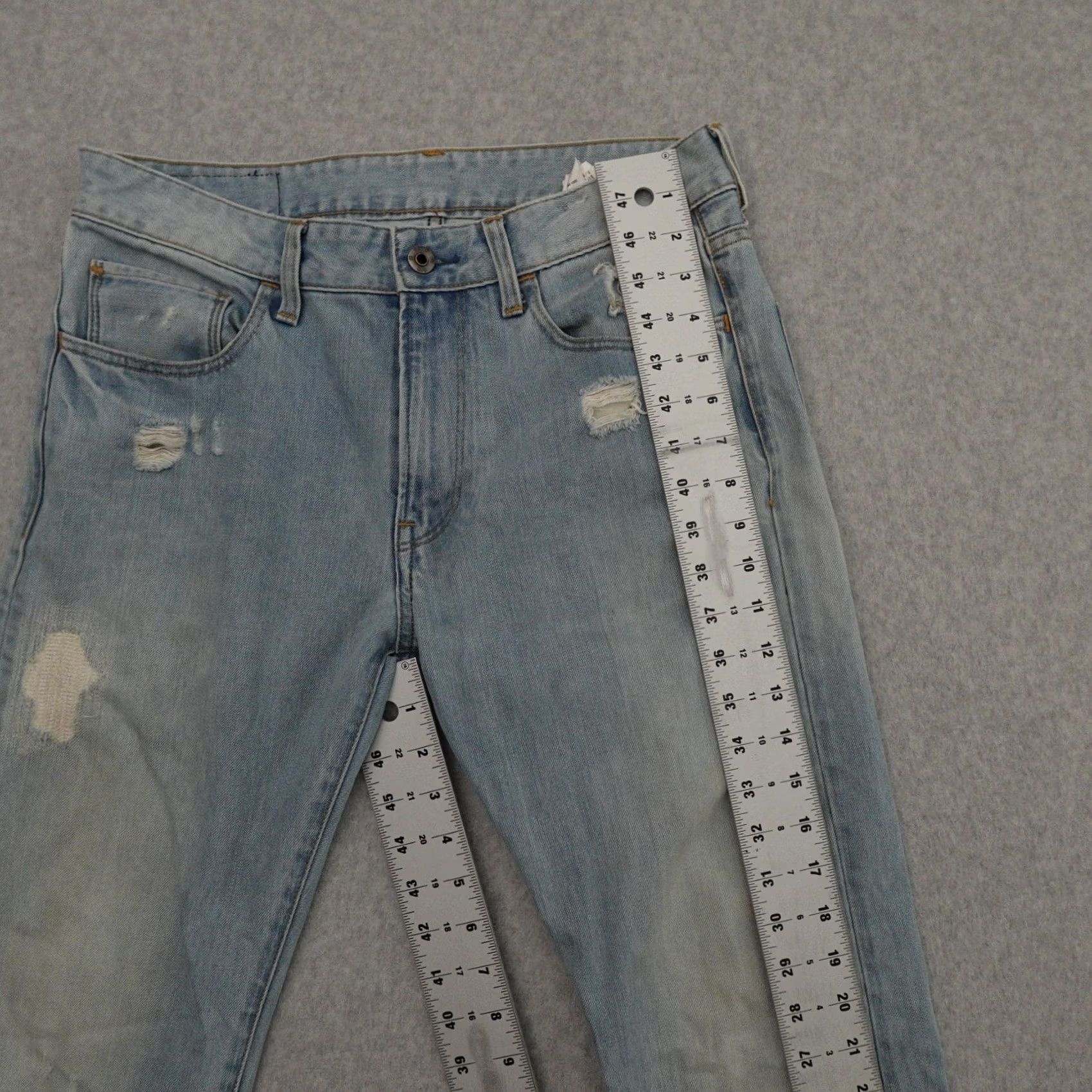 G-Star G-Star Jeans Slim 31 (31X29) Deconstructed 3301 Blue Denim Men Regular Fit 29in Inseam Jeans Size US 31 - 6 Thumbnail