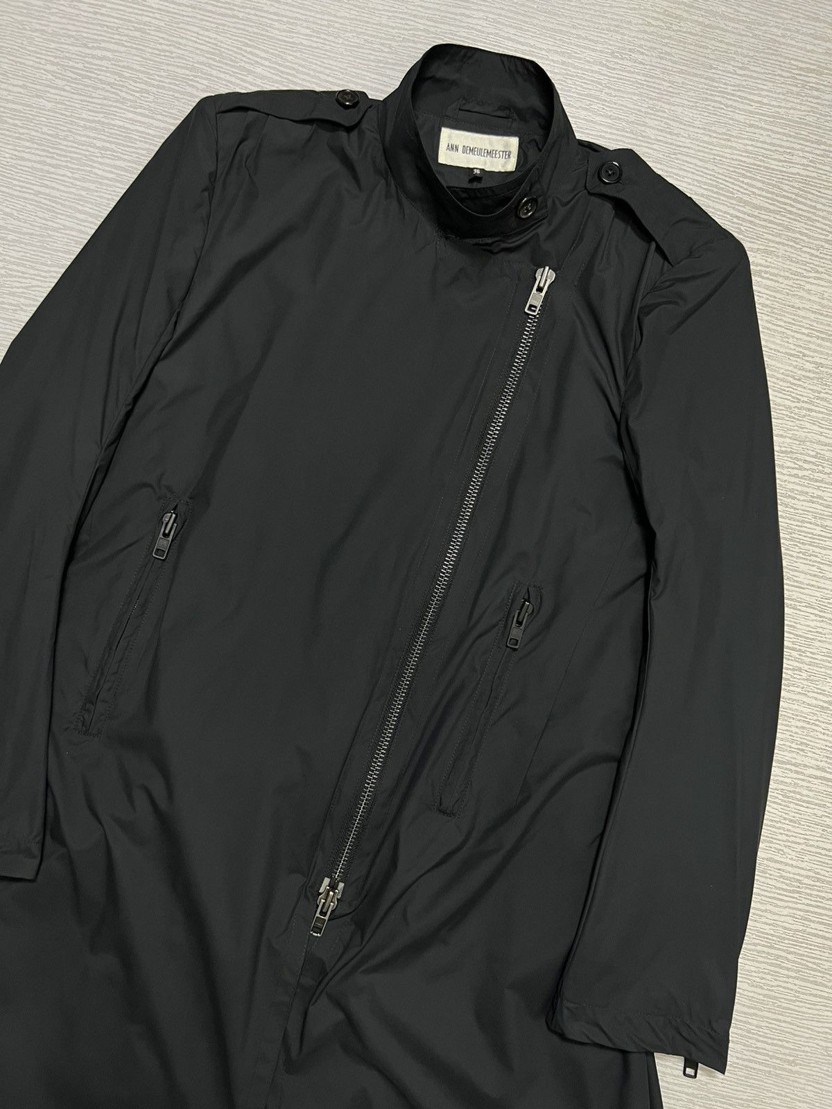 Ann Demeulemeester Ann Demeulemeester - Asymmetrical Zip Belted Trench Coat Size XS / US 0-2 / IT 36-38 - 5 Thumbnail