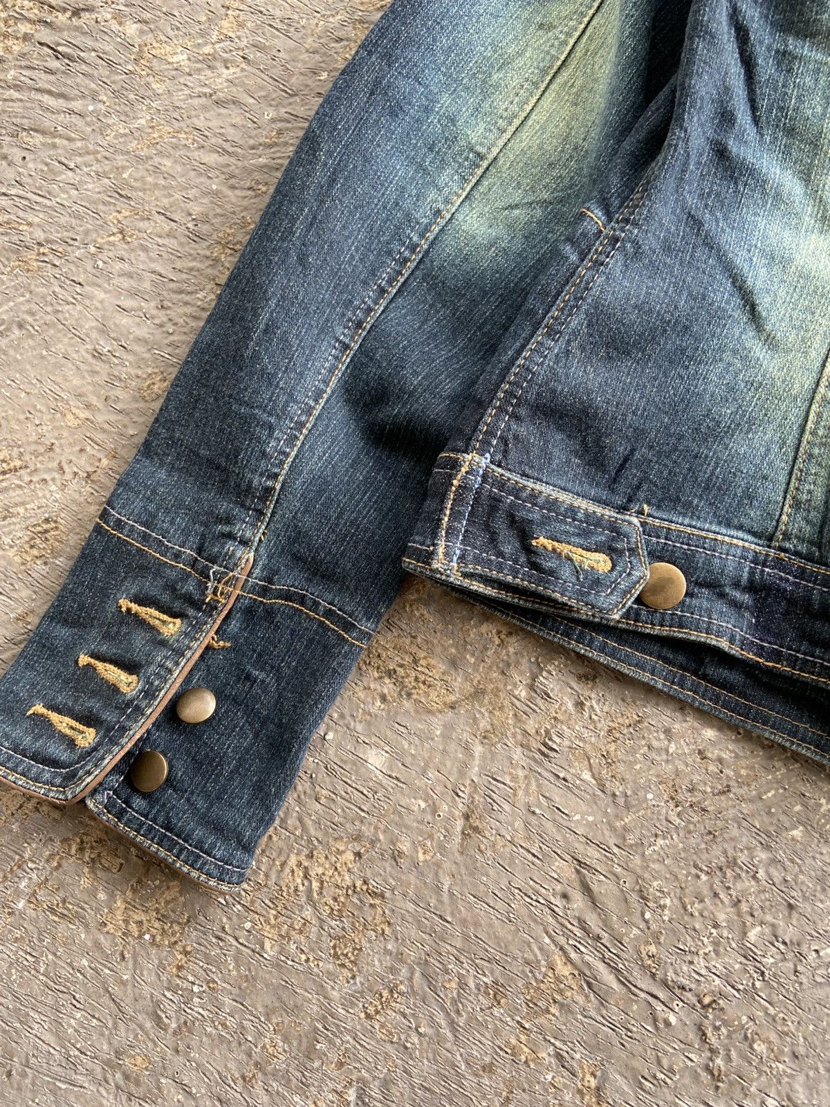 JACKROSE 2000s Papiral - Vkei Style Mud Wash Denim Jacket Size M / US 6-8 / IT 42-44 - 16 Thumbnail