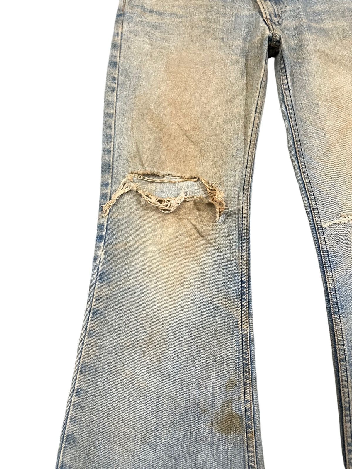 Blue Blue Japan × HOLLYWOOD RANCH MARKET × Japan Blue Vintage Blue Blue Japan Flare Ripped MudWash Denim Size US 33 - 6 Thumbnail