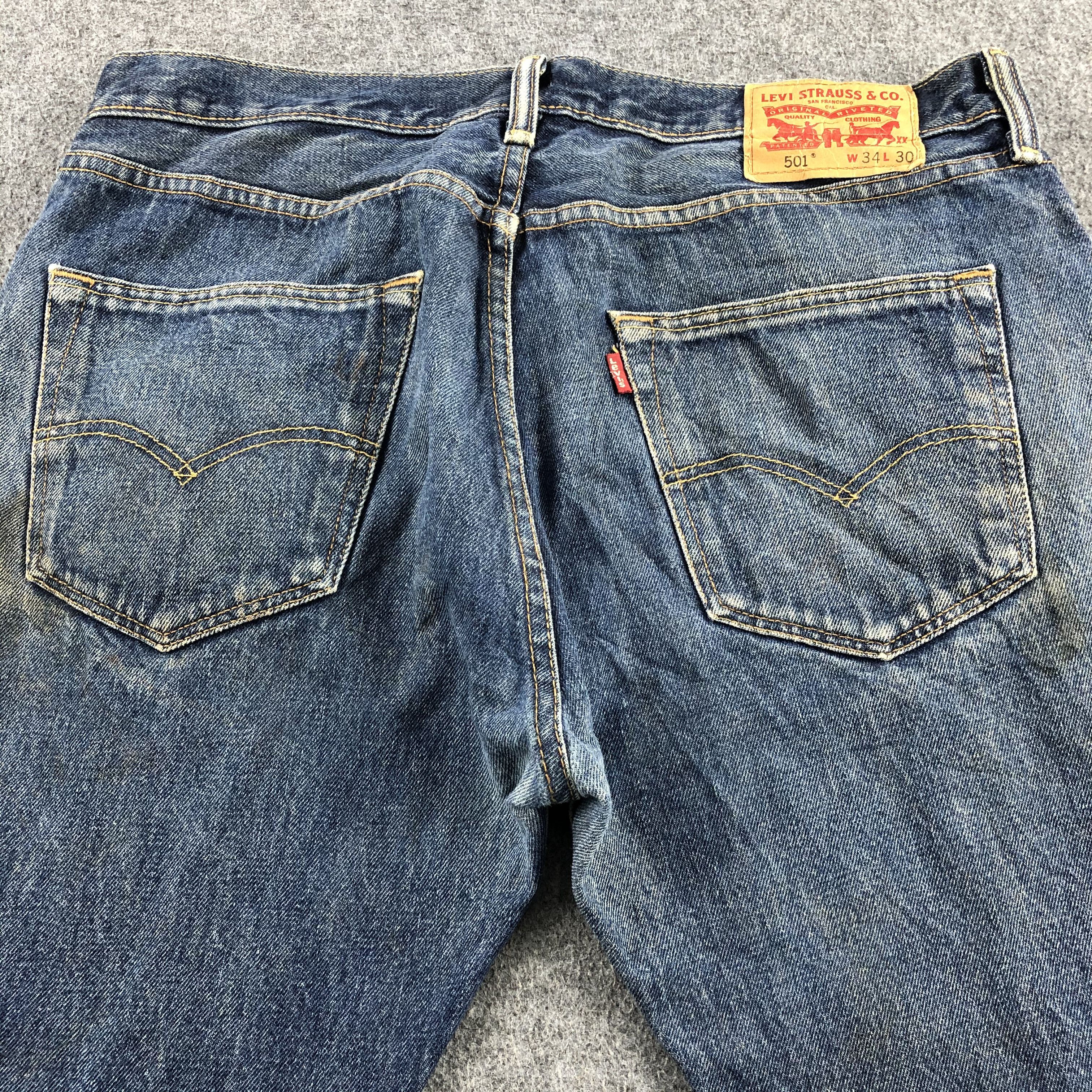 Levi's Vintage Blue Wash Levis 501 Jeans-J2066 Size US 36 / EU 52 - 4 Thumbnail