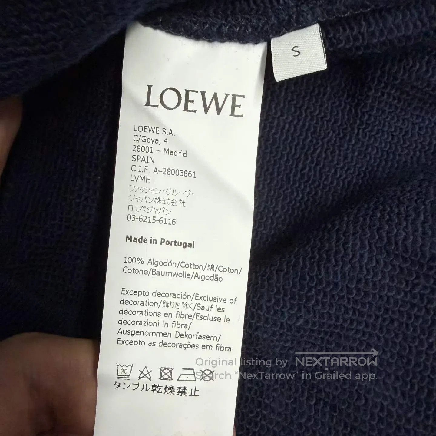Loewe Loewe Blue and White Embroidered Logo Sweatshirt| Size 25" / US 0 / IT 36 - 4 Thumbnail