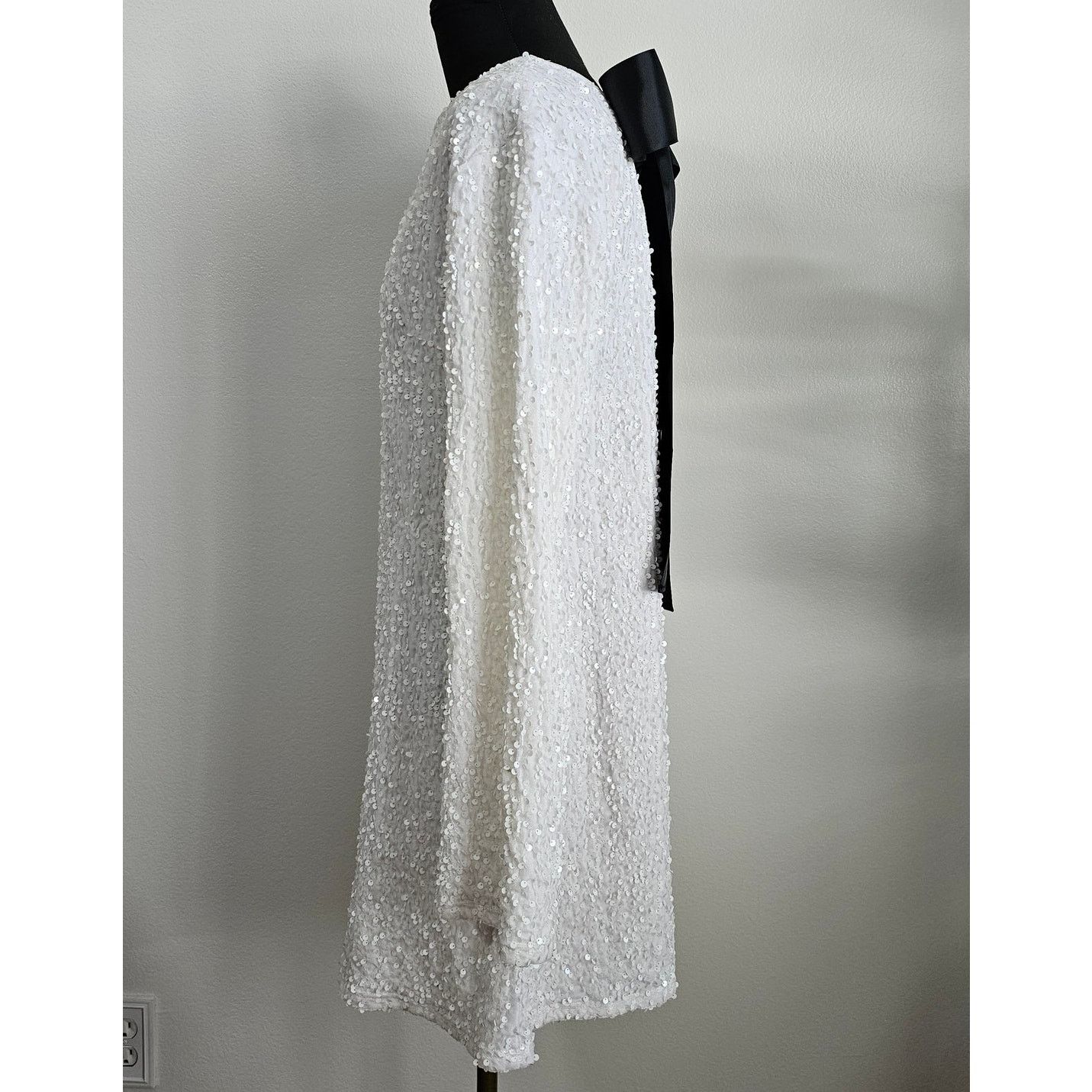 Cider CIDER Sequined Velvet V-Neck w/Bow Cocktail Party Dress M Size M / US 6-8 / IT 42-44 - 4 Thumbnail
