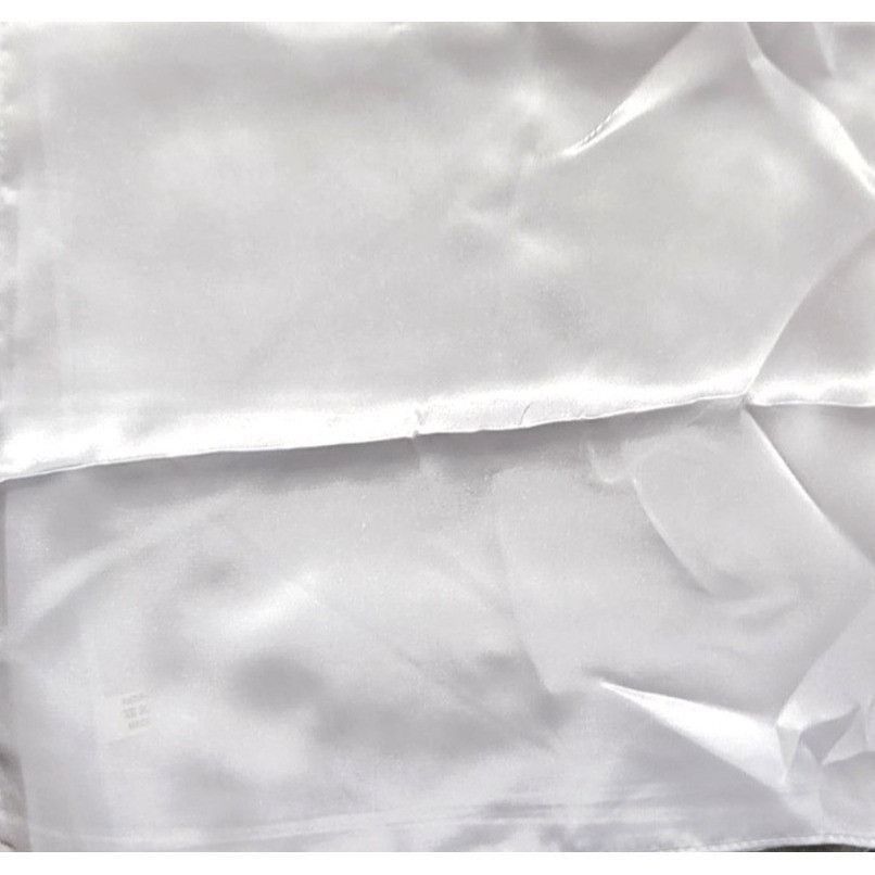 The Unbranded Brand White Wild Rag Large Scarf 35x35 Inches Silk Feel Polyester Size ONE SIZE - 2 Thumbnail
