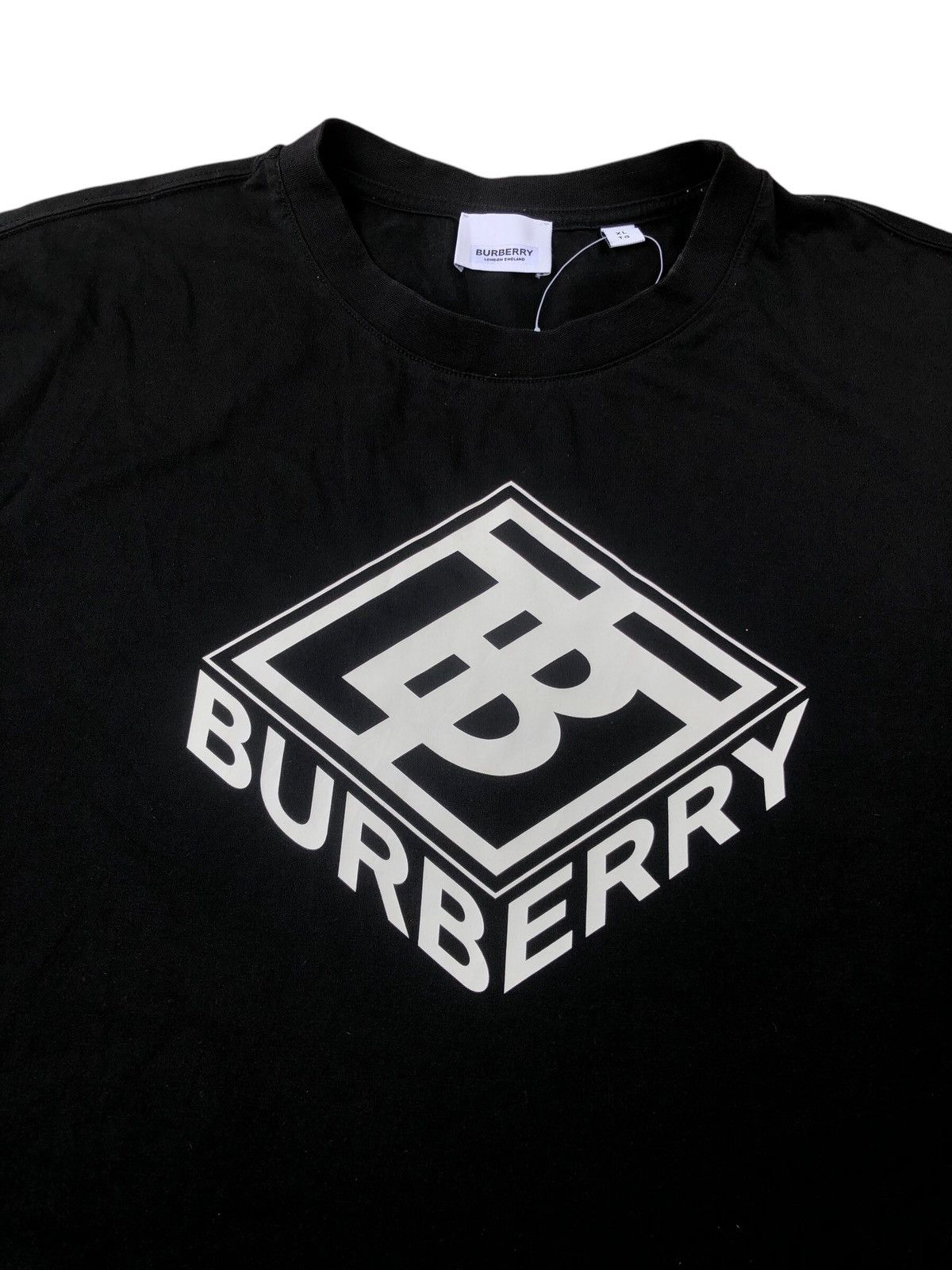 Burberry 💯Authentic BURBERRY TB Big Logo Black Oversized T-Shirt Size US XL / EU 56 / 4 - 3 Thumbnail