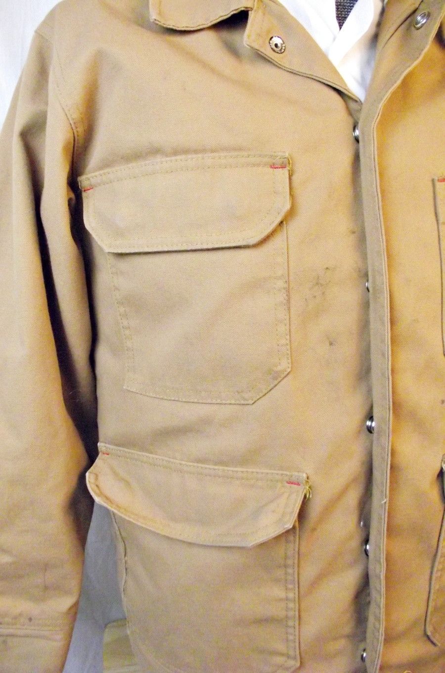 Red Kap WORK JACKET Mens Brown Duck Cloth Lined Grease Stains Barn Size US XS / EU 42 / 0 - 4 Thumbnail