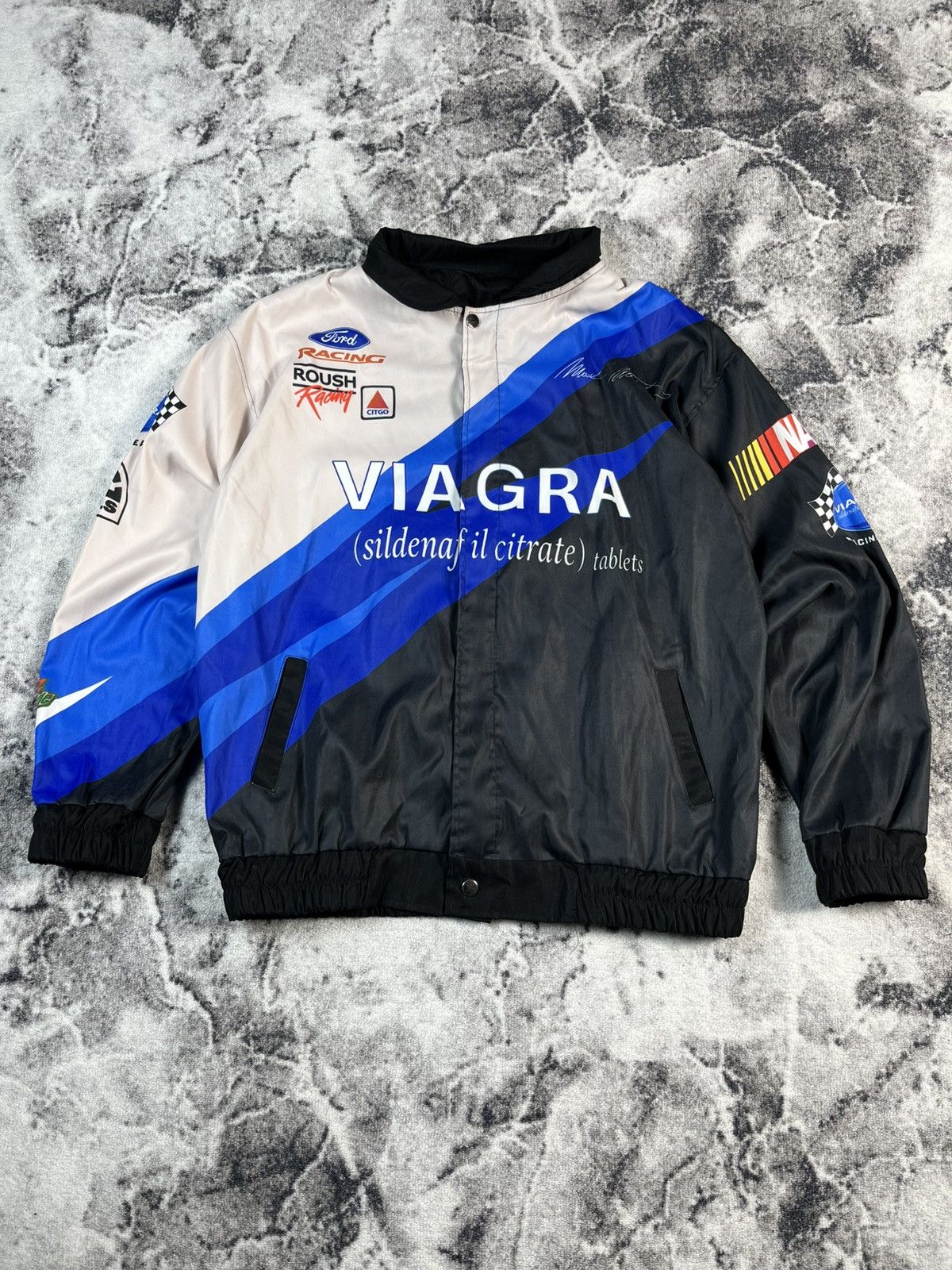 Vintage Vintage Viagra Racing Jacket Y2K NASCAR Style tag M Fits XL Size US XL / EU 56 / 4 - 1 Thumbnail