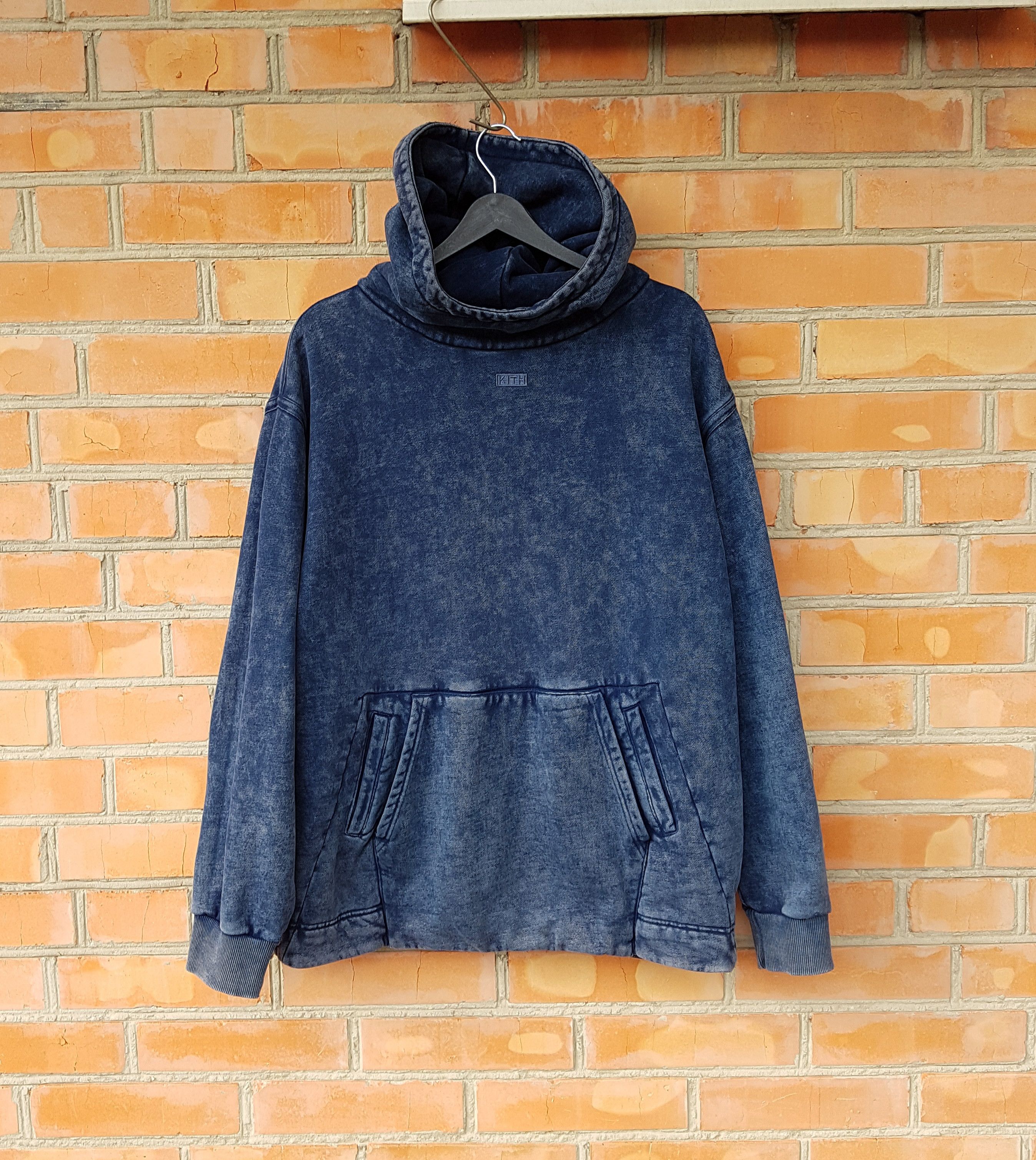 Kith Double Pocket Hoodie Heavy Sweatshirt Loose Baggy sz M