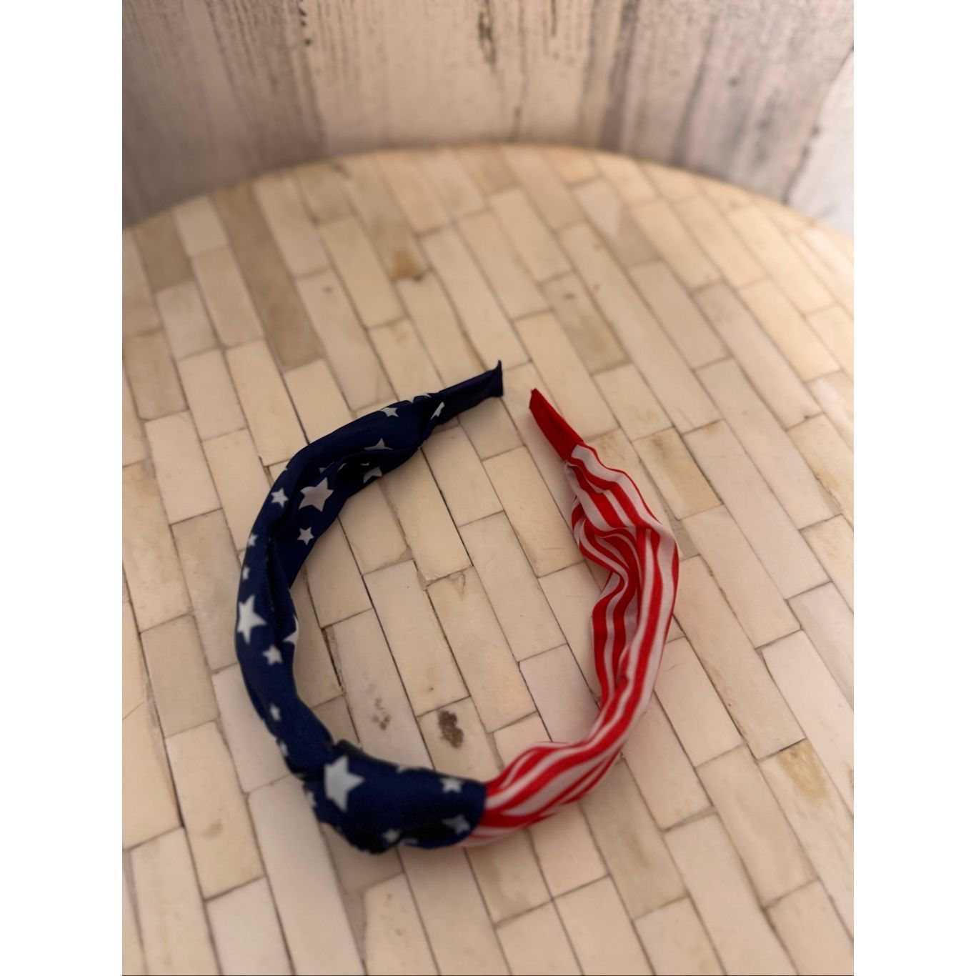 Other Patriotic Red White & Blue Twisted Headband | USA Stars & St Size ONE SIZE - 3 Thumbnail