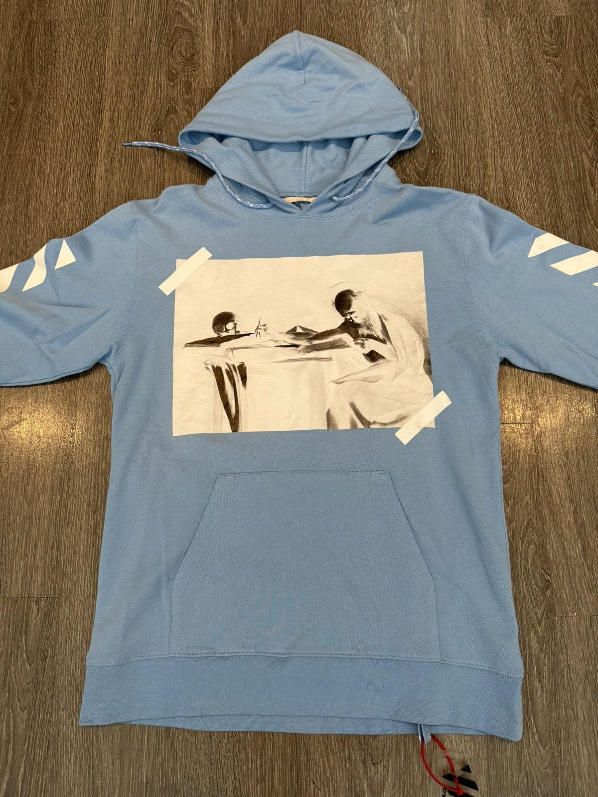 Off-White Off White GRAIL FW14 Caravaggio Hoodie Light Blue Size Large Size US L / EU 52-54 / 3 - 3 Thumbnail