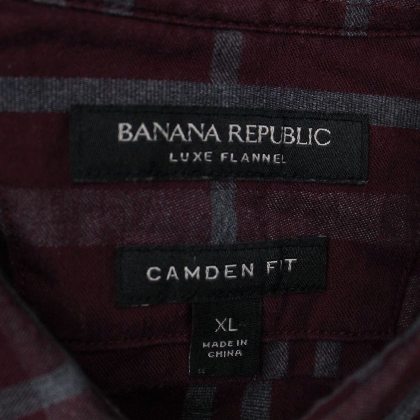 Banana Republic Banana Republic Luxe Flannel Shirt Adult XL Red Button-Up Long Sleeve Plaid Cotton Regular Mens Size US XL / EU 56 / 4 - 7 Thumbnail