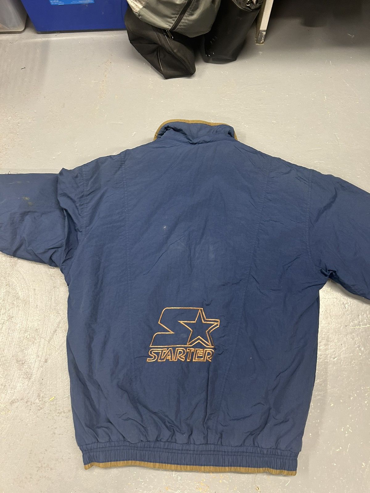 Starter × Vintage Crazy Vintage 90s Navy Starter Puffer Jacket Zip Up Logo Size US M / EU 48-50 / 2 - 2 Thumbnail