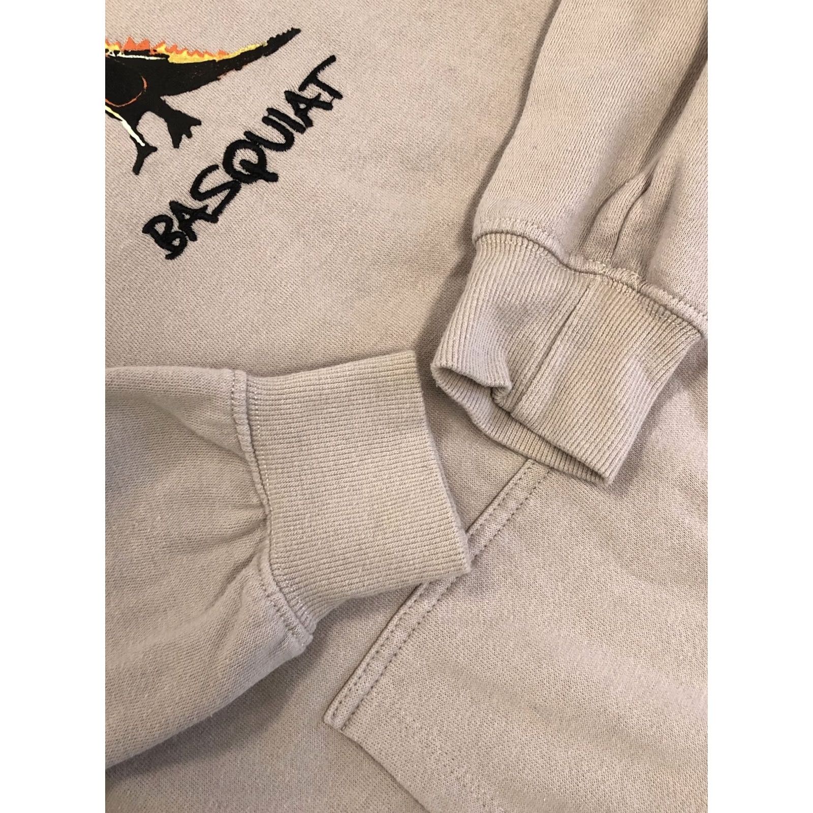 Vintage VINTAGE Basquiat Jean Michael Art Hoodie Small Mens Tan S Art 90s? Size US S / EU 44-46 / 1 - 5 Thumbnail