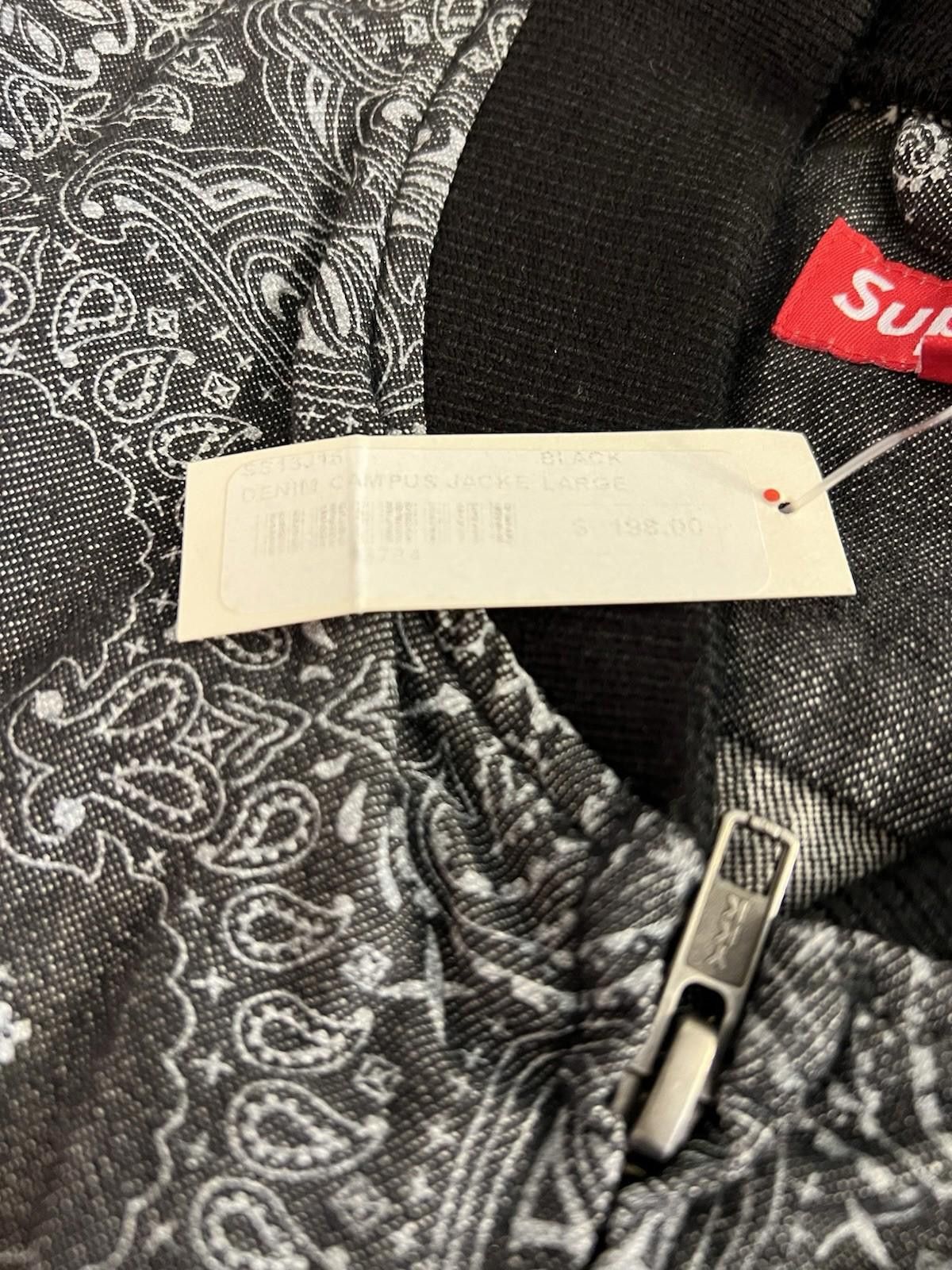 Supreme SS13 SUPREME Denim Campus Jacket Bandana Black Size L Size US L / EU 52-54 / 3 - 6 Thumbnail