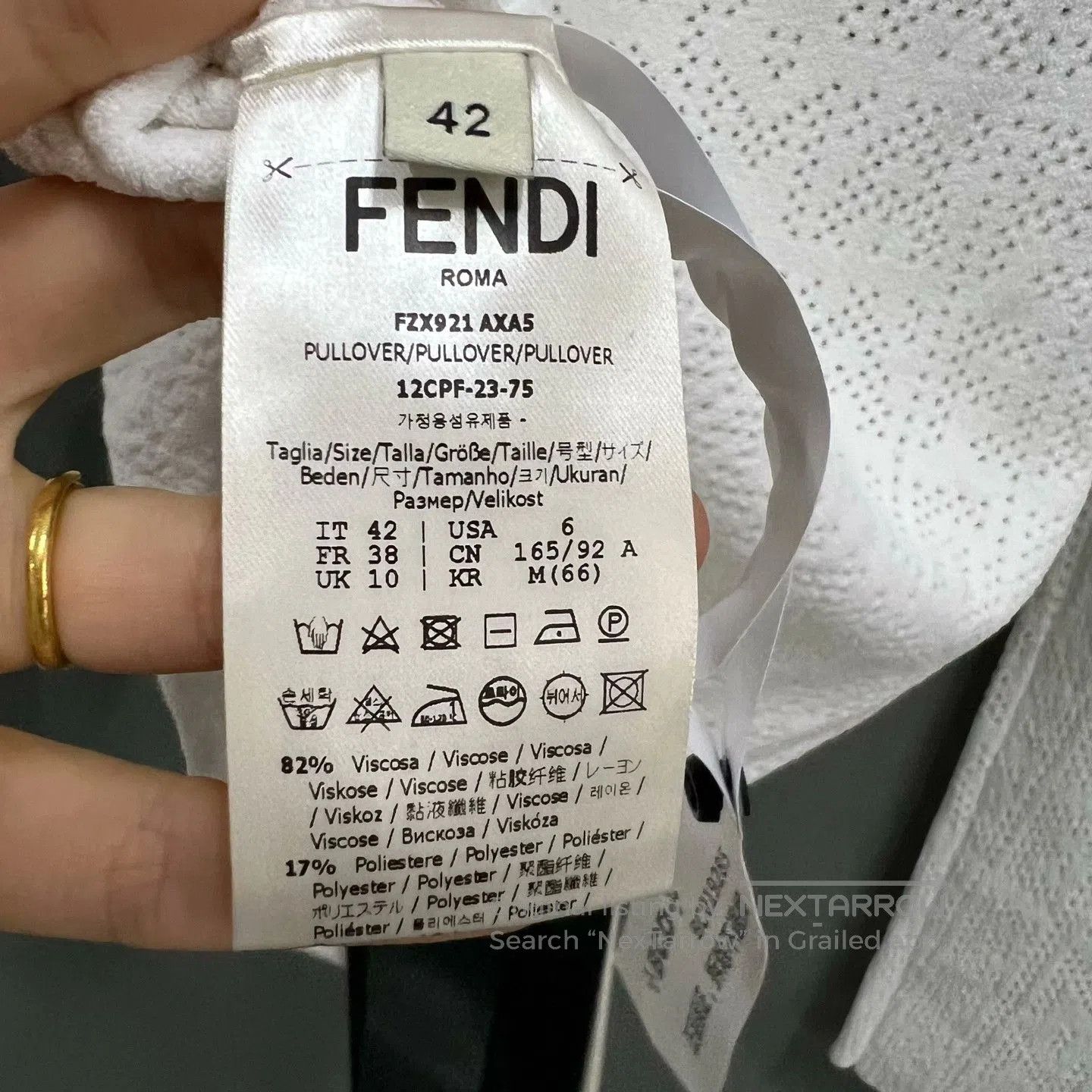 Fendi fendi white logo high-neck sweater. Size US S / EU 44-46 / 1 - 4 Thumbnail