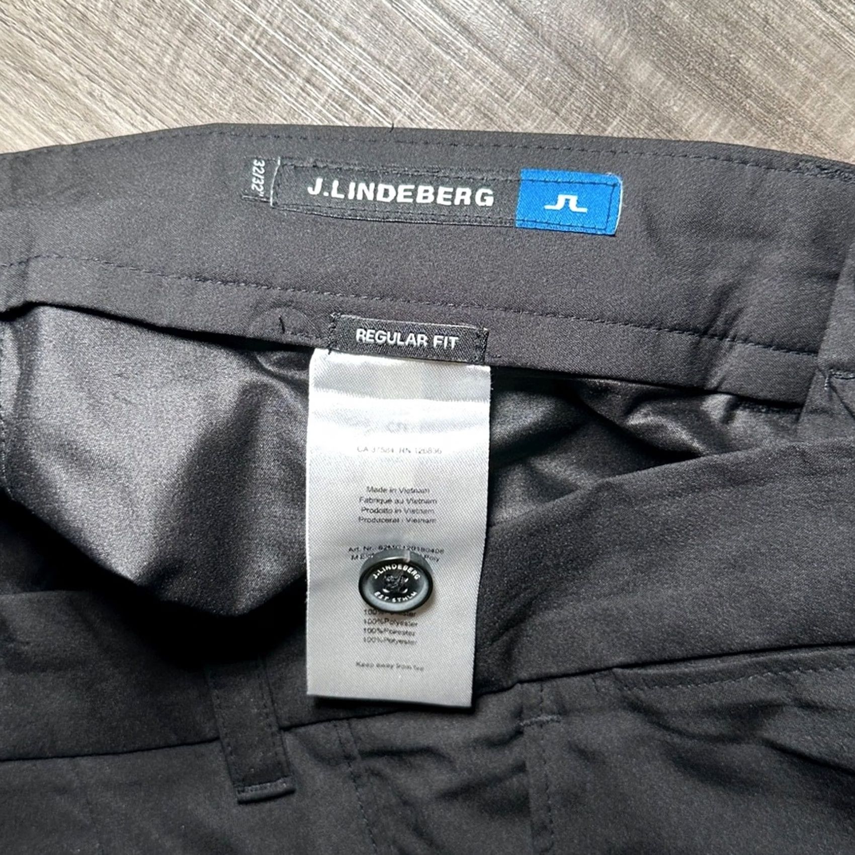 J.Lindeberg VINTAGE J.Lindeberg Regular Fit Lightweight Performance Golf Pants Chino Men 32 Regular Black 32x32 Size US 32 / EU 48 - 8 Thumbnail