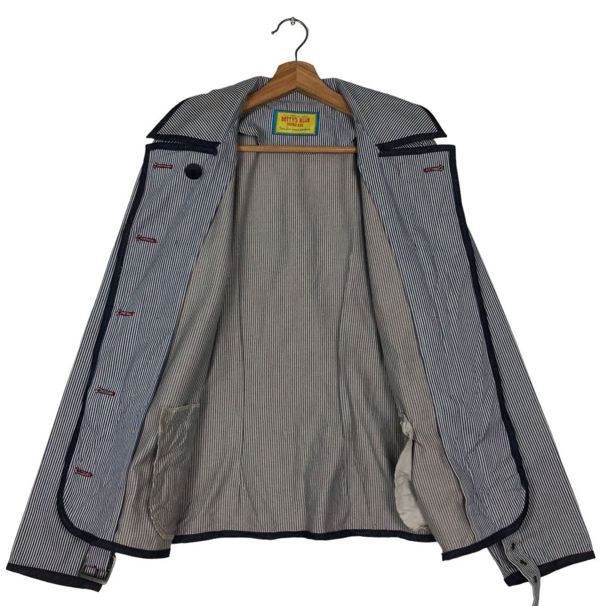 Japanese Brand 🔥Vtg Hickory Chore Jacket Striped Betty’s Blue Issey Miyake Size US M / EU 48-50 / 2 - 11 Thumbnail