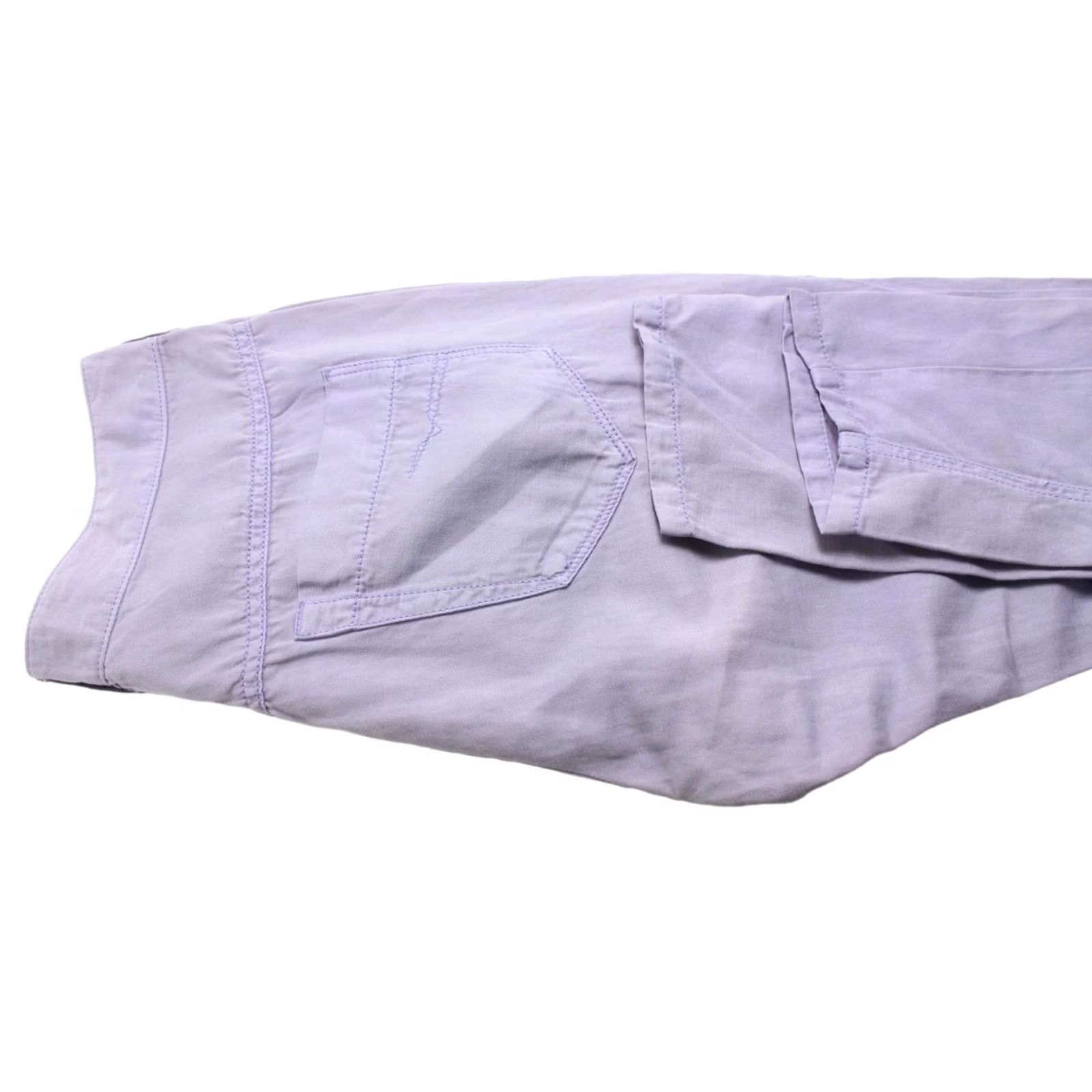 Diesel DIESEL Trousers Women's W27 Linen Blend Tapered Fit Zip Fly Purple Casual Trousers Size 27" / US 4 / IT 40 - 6 Thumbnail