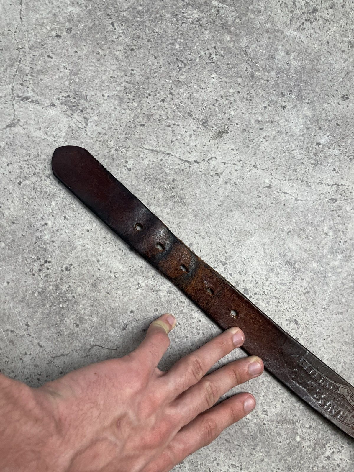 Leather Vintage Levi’s leather belt big logo Oldmoney Made in Italy Size ONE SIZE - 6 Thumbnail