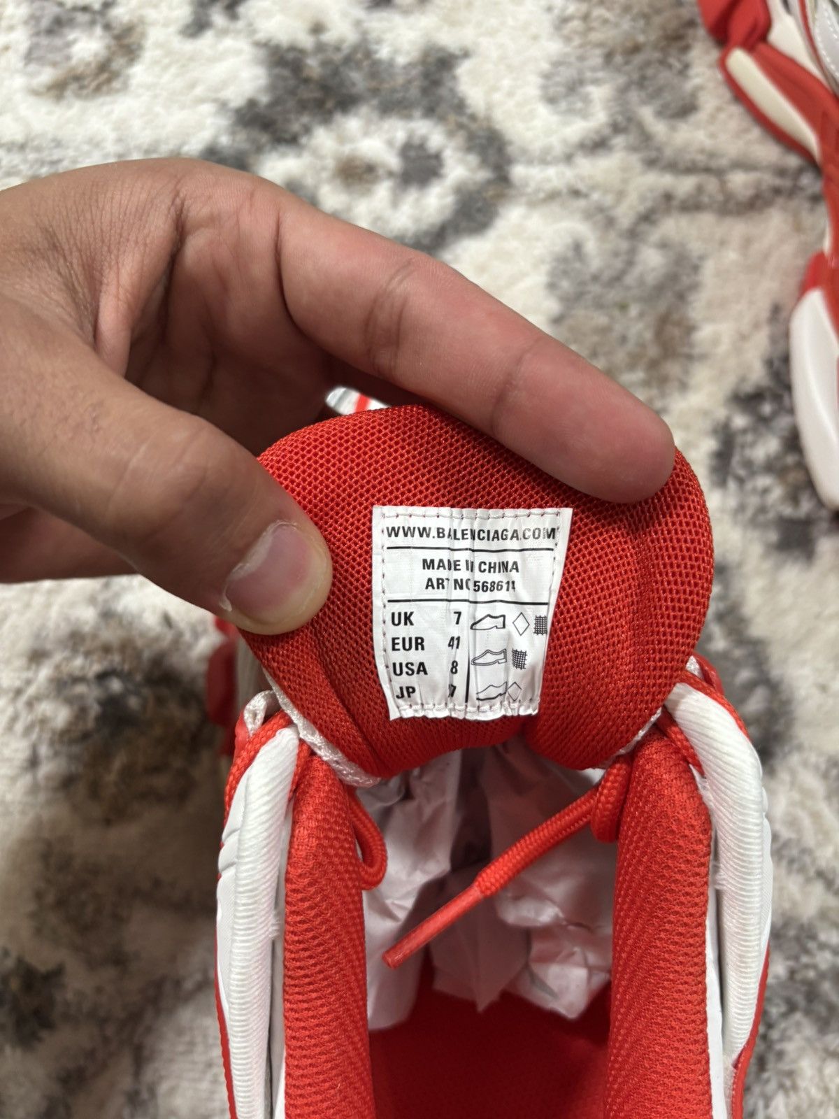 Balenciaga Balenciage Tracks Red Size US 8 / EU 41 - 5 Thumbnail