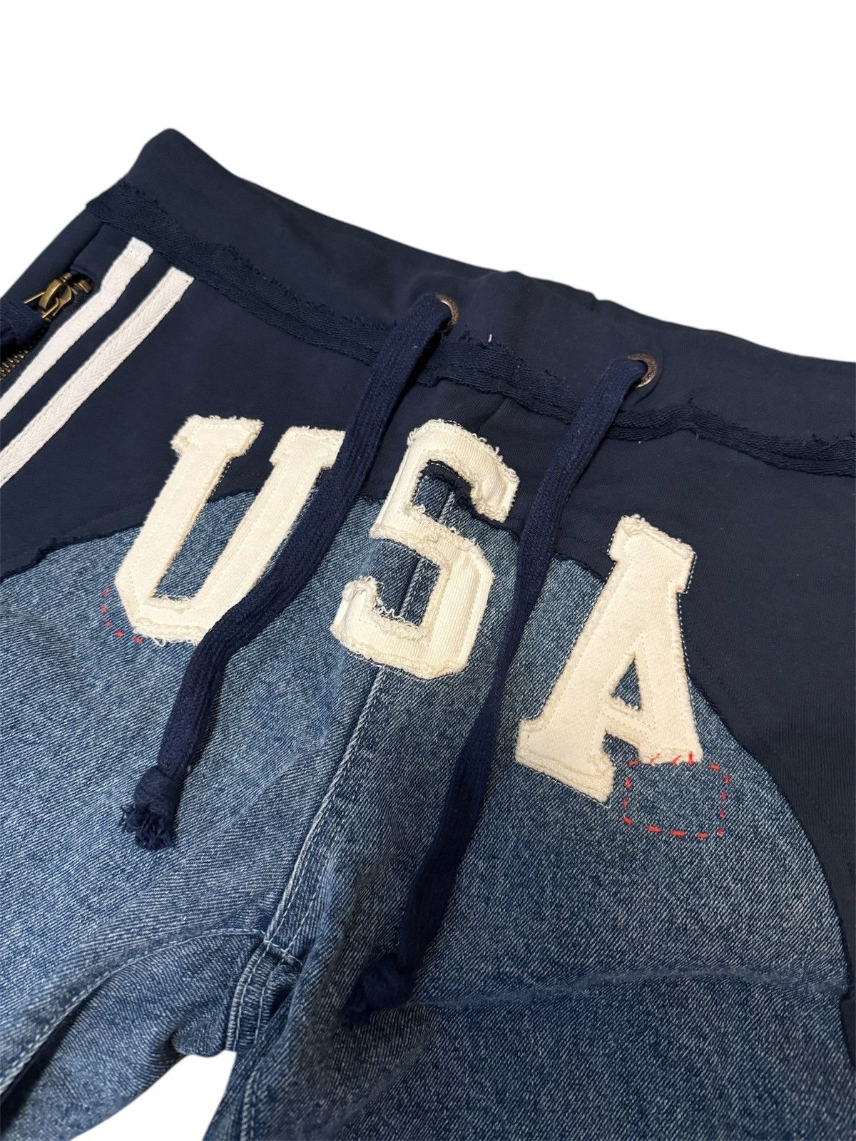 Other 🔥Brand New🔥Greg Lauren Inspired Split 50/50 Shorts Size US 30 / EU 46 - 4 Thumbnail