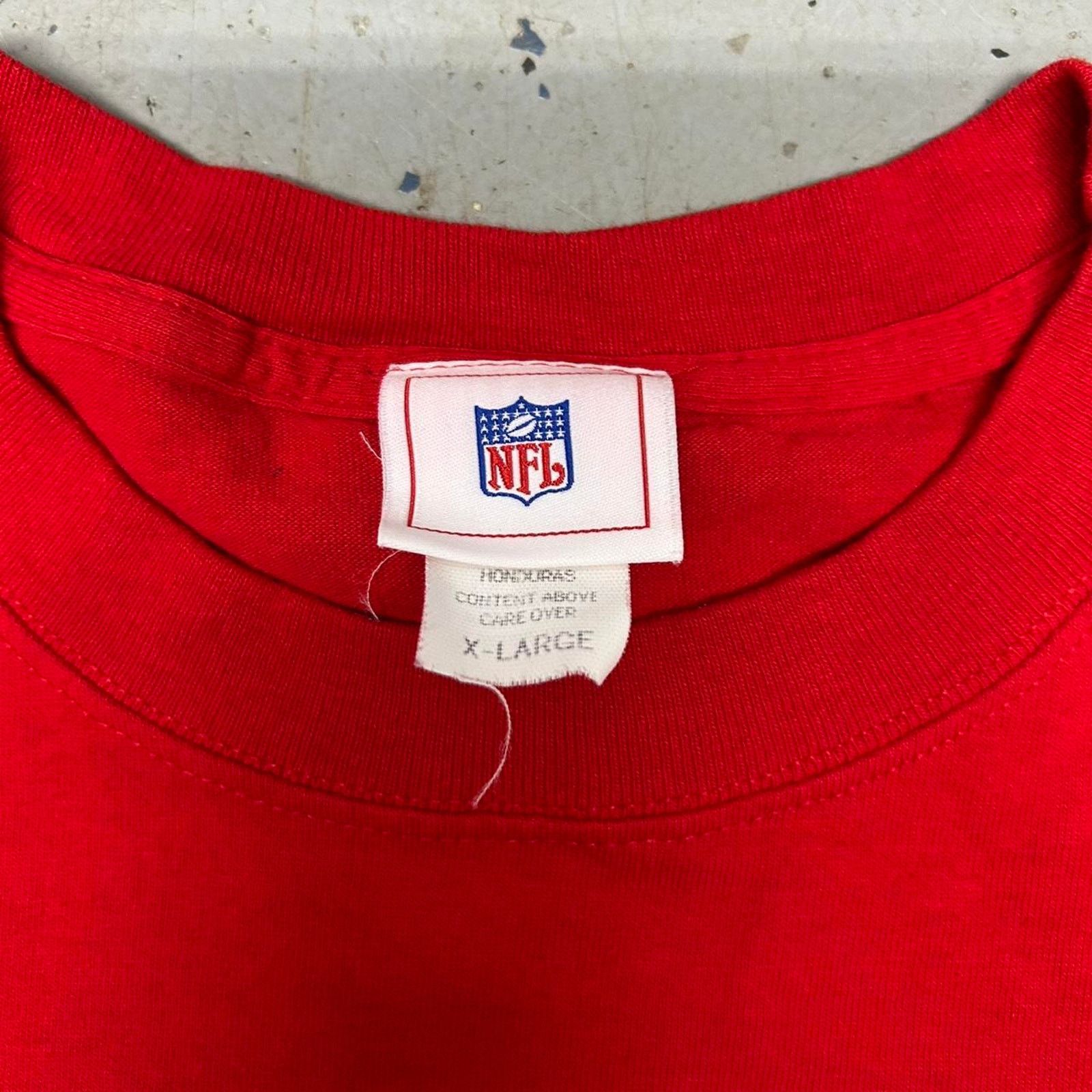 NFL Y2K New England Patriots red and navy cotton t-shirt Size US XL / EU 56 / 4 - 3 Thumbnail