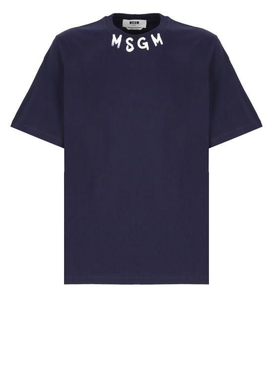 MSGM MSGM Men T-Shirts 3840MM102 25700287 Blue Size US XL / EU 56 / 4 - 1 Thumbnail