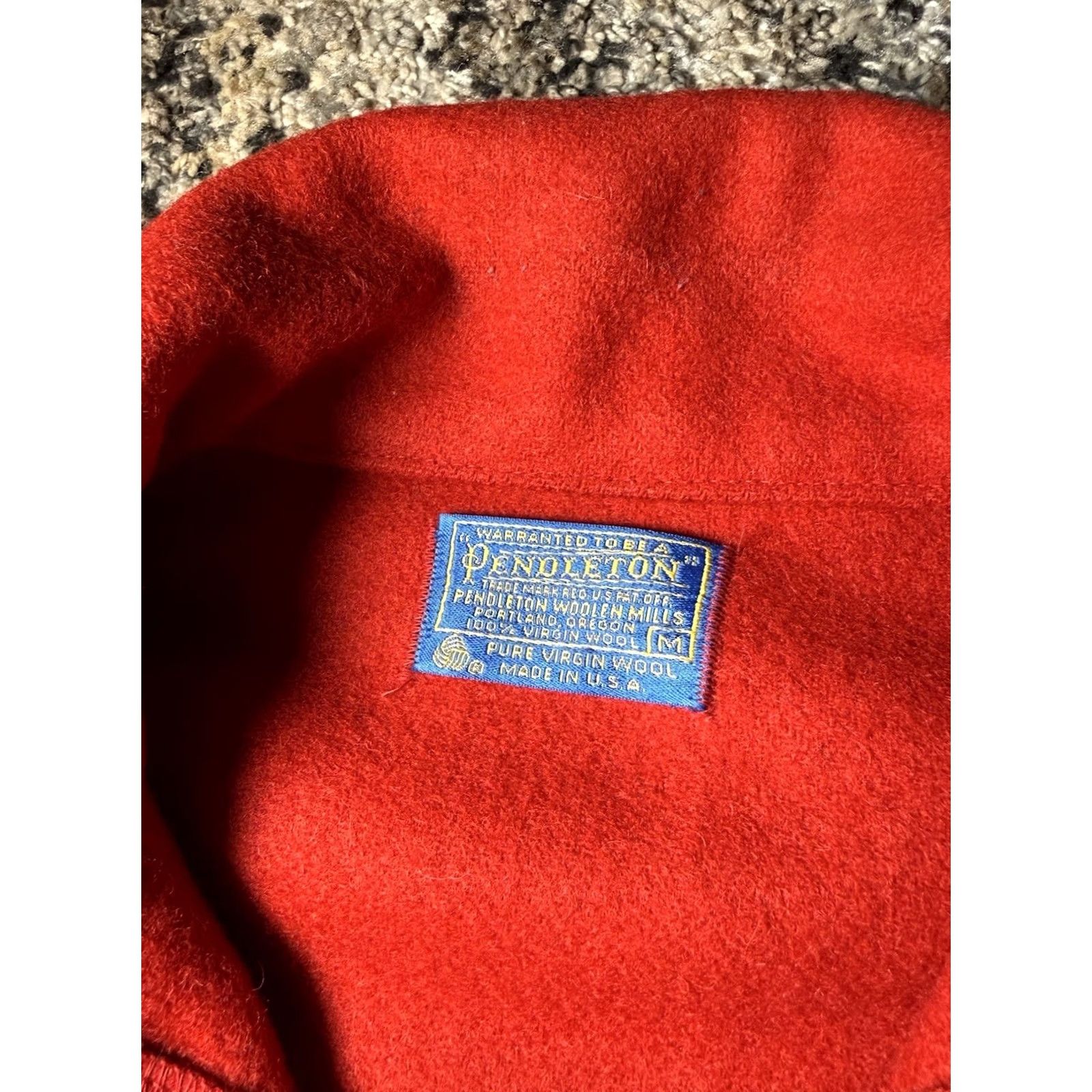 Pendleton VINTAGE Pendleton Mackinaw Hunting Mens Shirt Jacket Wool Red Medium Made In USA Size US M / EU 48-50 / 2 - 5 Thumbnail