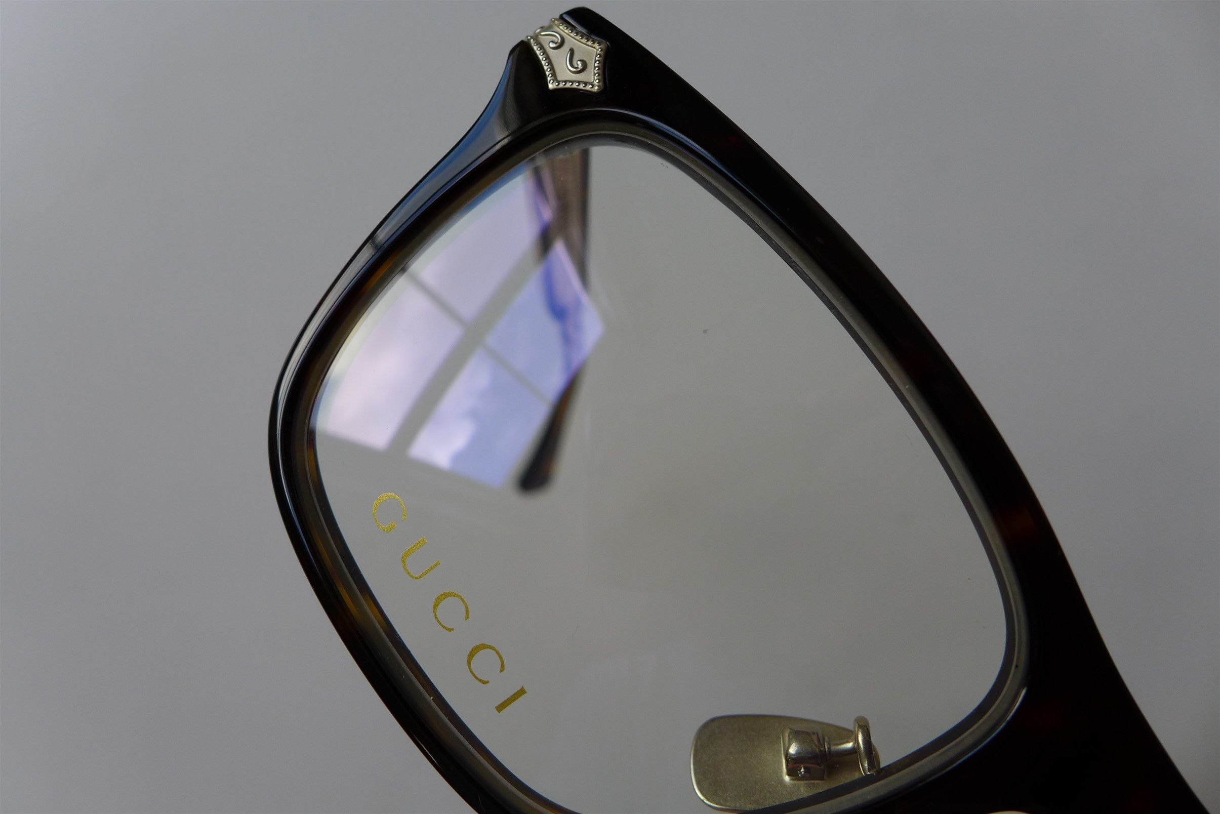 Gucci Gucci Japanese Collection Square Glasses - Dark Havana Size ONE SIZE - 19 Thumbnail