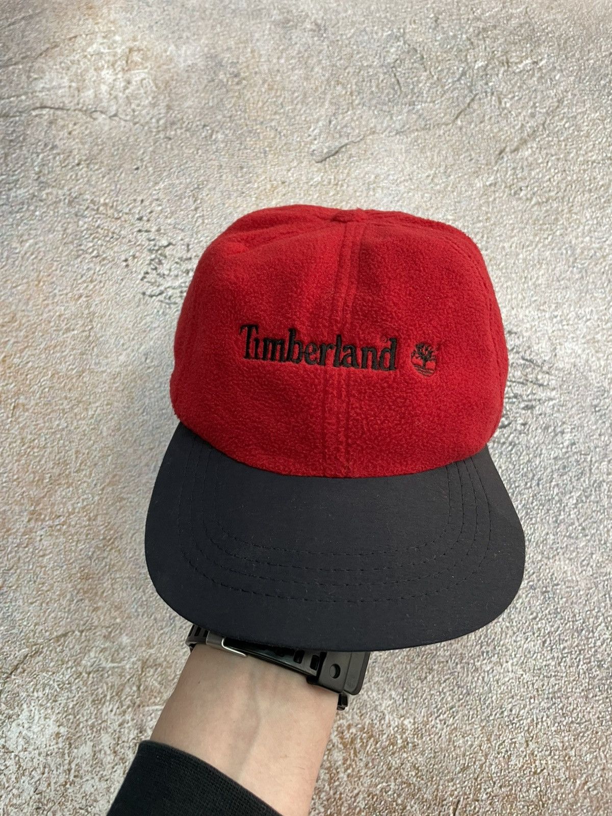 Timberland Vintage Timberland Center Logo Fleece Cap Made in USA Size ONE SIZE - 2 Thumbnail