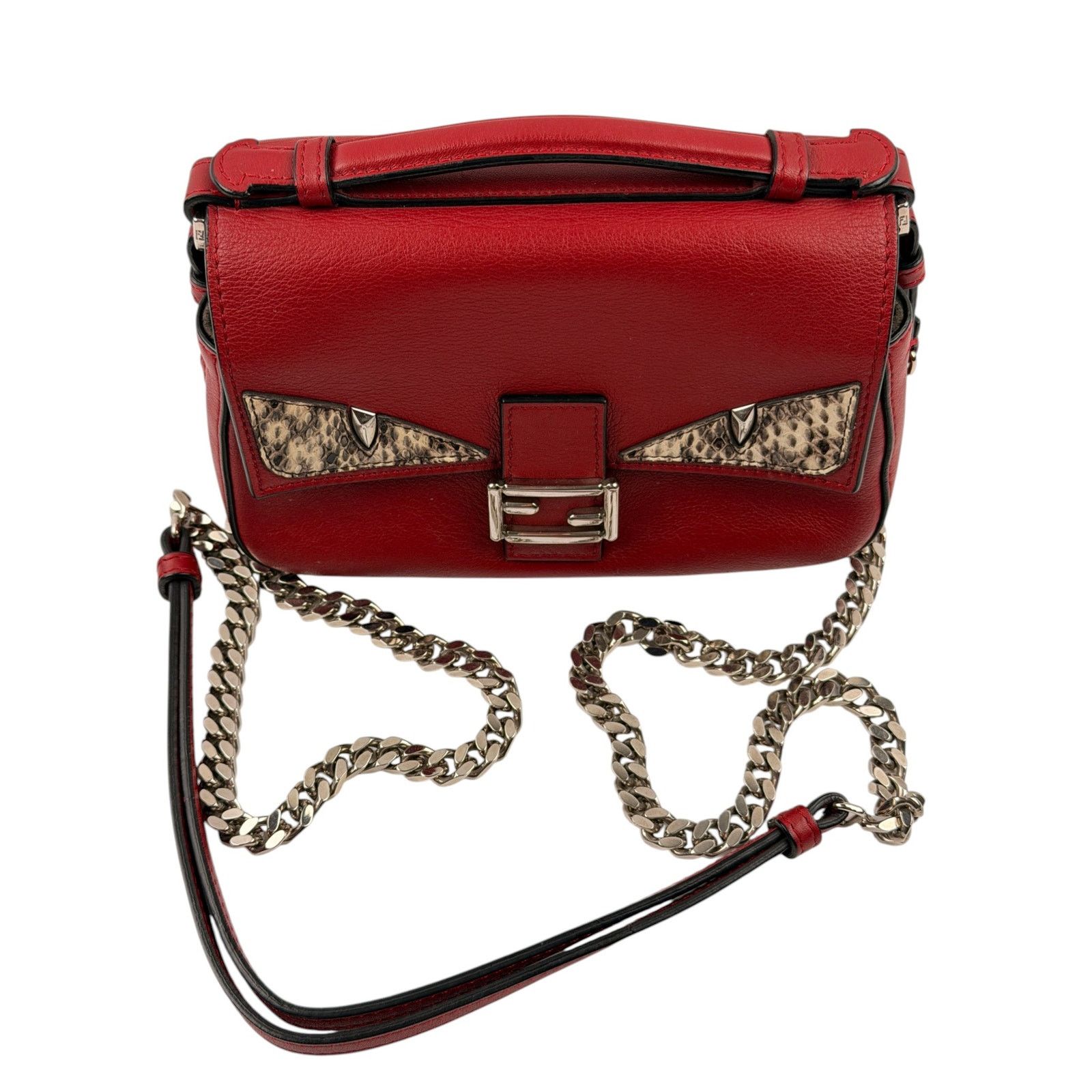 Fendi Fendi Micro Monster Baguette Bag red Size ONE SIZE - 4 Thumbnail