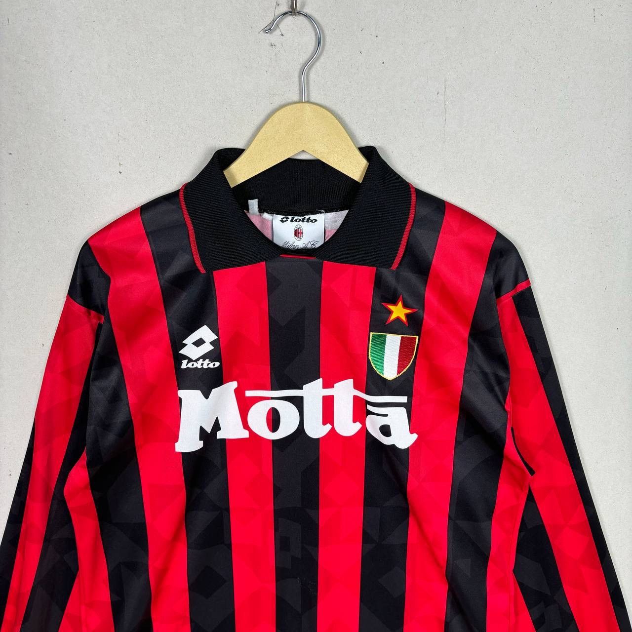 Lotto Sport Vintage AC Milan 1993 1994 Lotto Motta Long Sleeve Jersey L Size US L / EU 52-54 / 3 - 3 Thumbnail