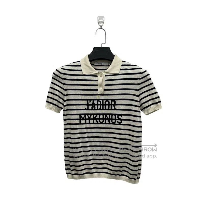 Dior Dior Striped letter logo knitted short sleeves Size XXS / US 00 / IT 34 - 1 Thumbnail