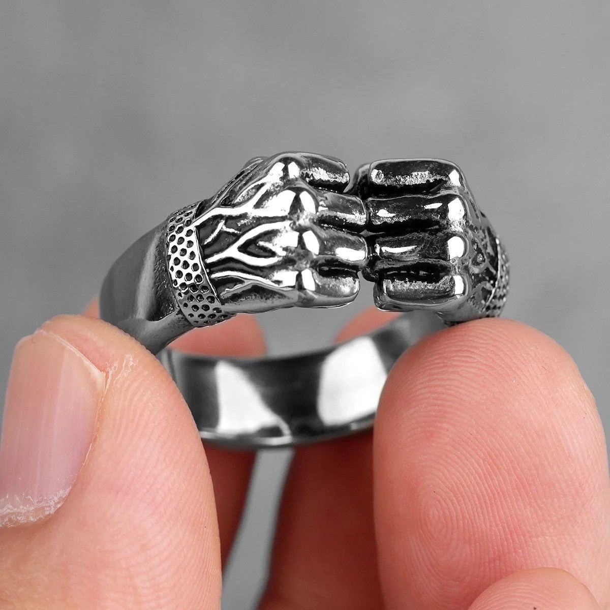 Jewelry Fist Power Ring Streetwear Jewelry Fashion Gift Size ONE SIZE - 5 Thumbnail