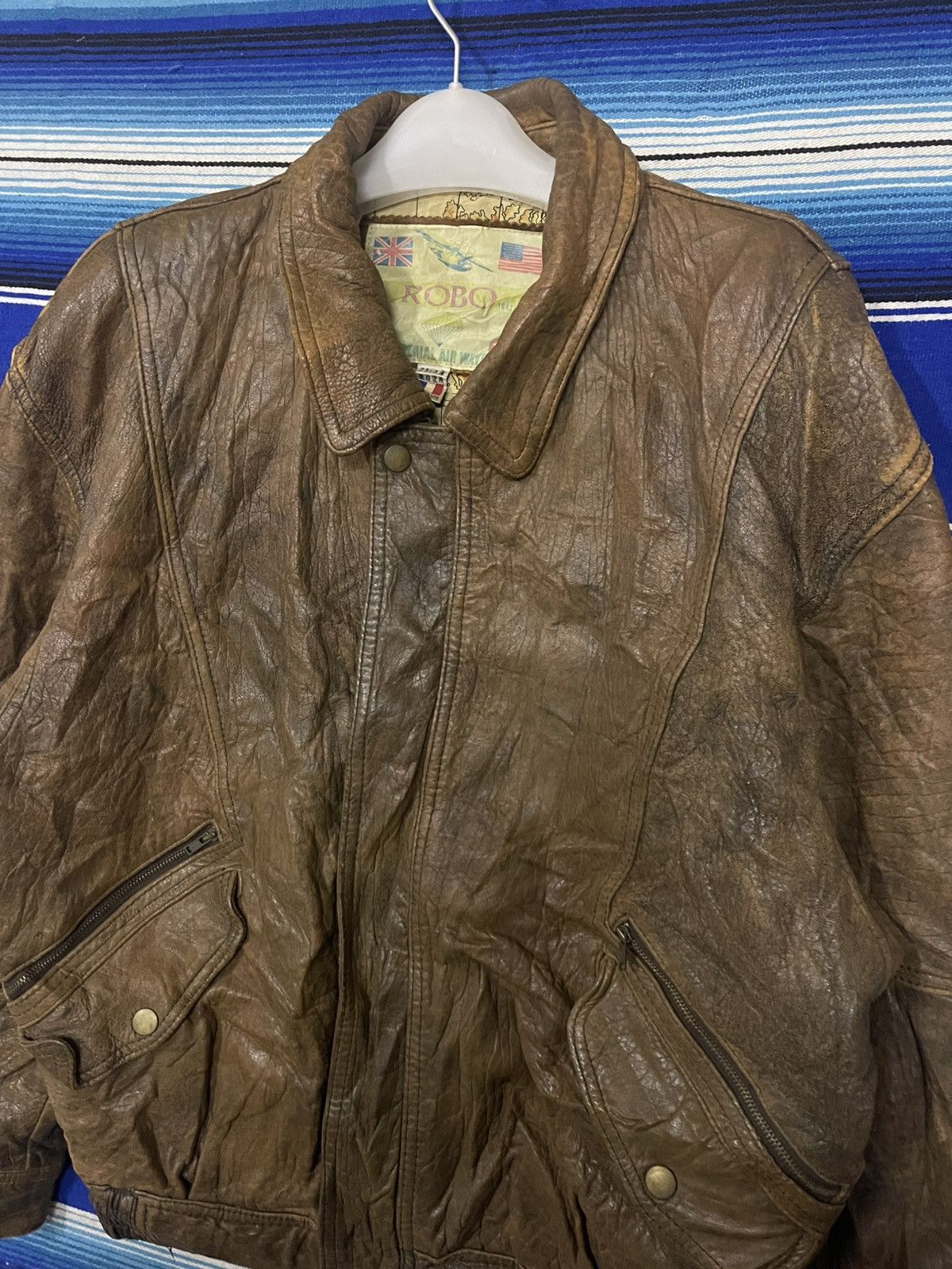 Vintage VERY RARE 🔥 Vintage RONA IMPERIAL AIR WAYS Leather Jacket Size US M / EU 48-50 / 2 - 2 Thumbnail