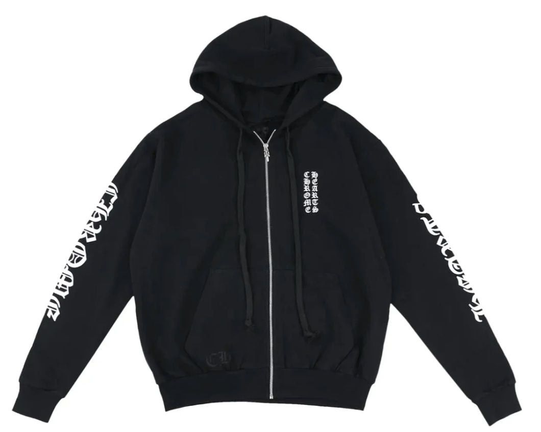 Chrome Hearts Vertical Letter Zip Hoodie Black Size US XL / EU 56 / 4 - 1 Thumbnail