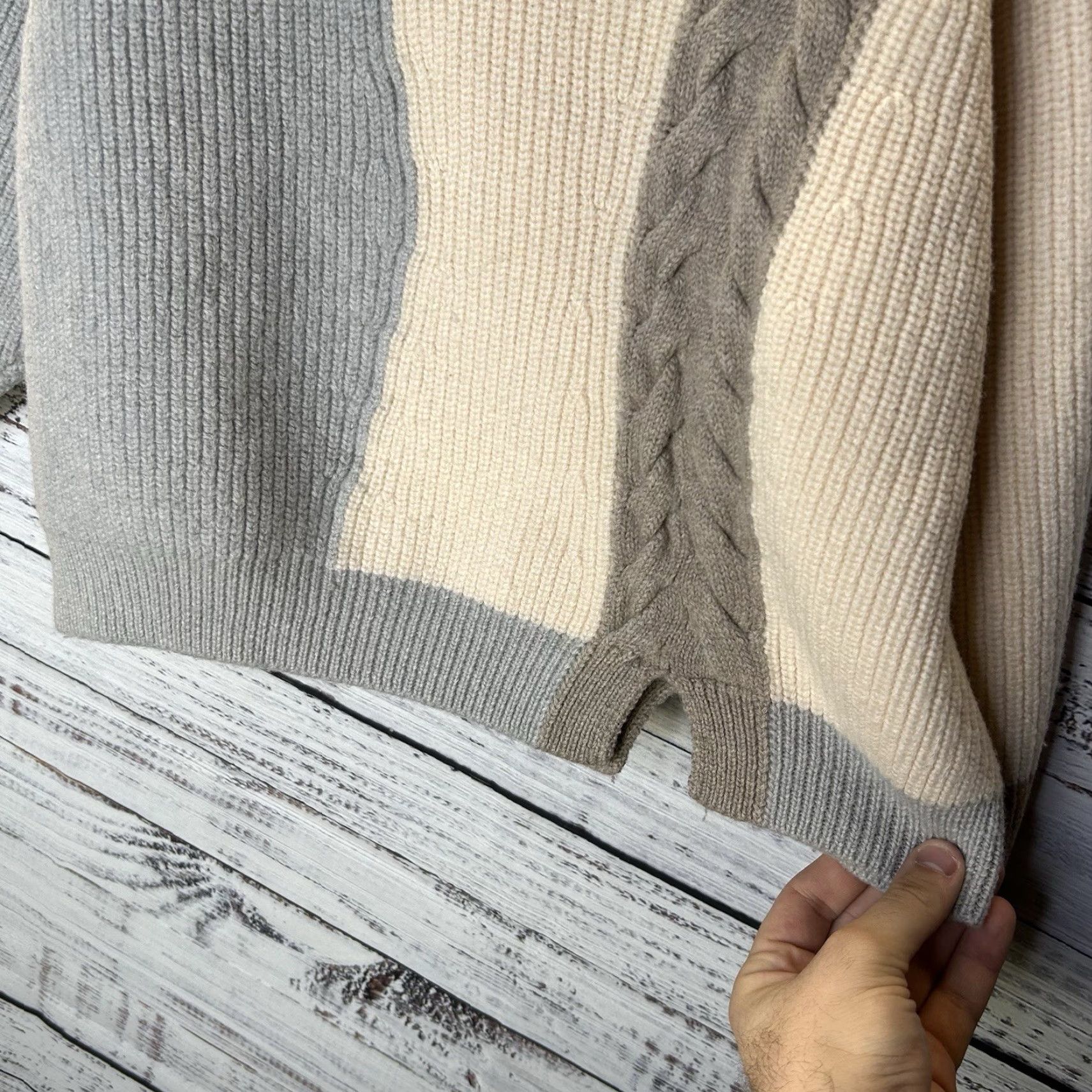 Vintage Aritzia Wilfred 100% Merino Wool Cropped Cable Knit Pullover Crop Sweater Medium Size M / US 6-8 / IT 42-44 - 3 Thumbnail