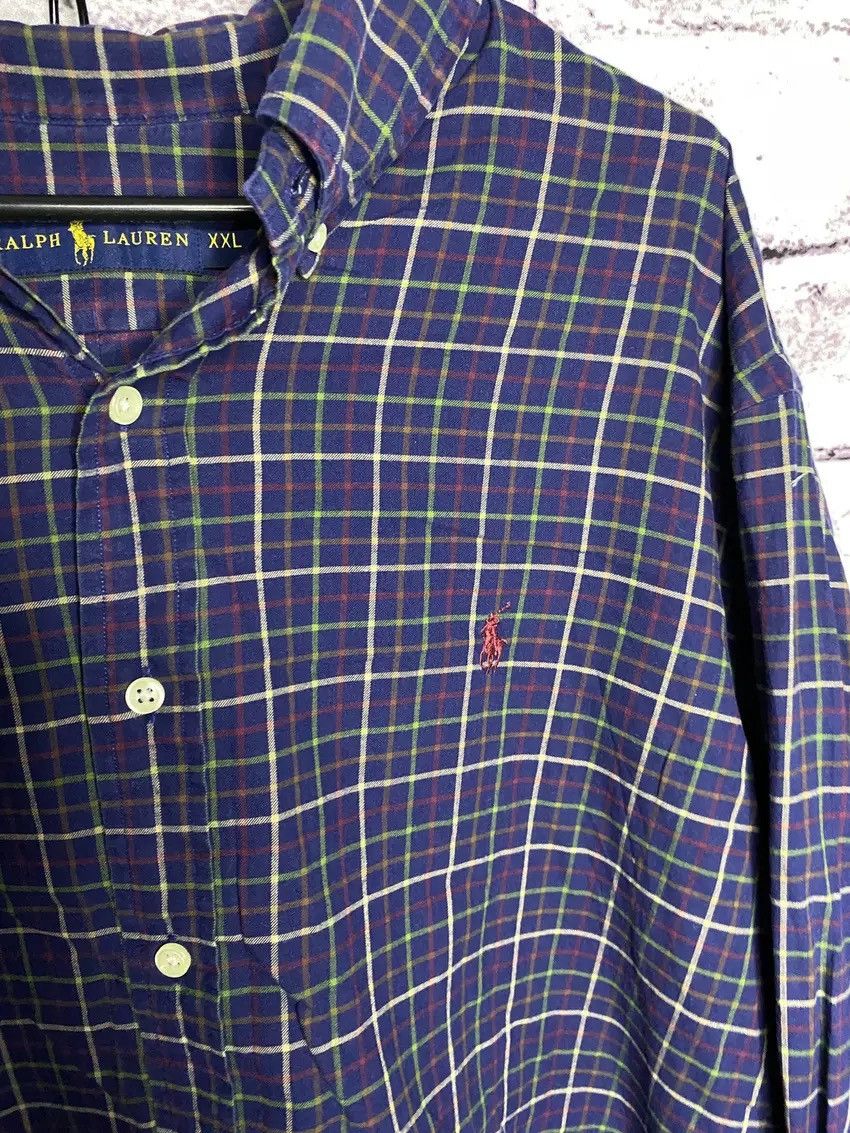 Vintage Men's Vintage Shirt Polo Ralph Lauren Checkered Flannel Size US XXL / EU 58 / 5 - 3 Thumbnail