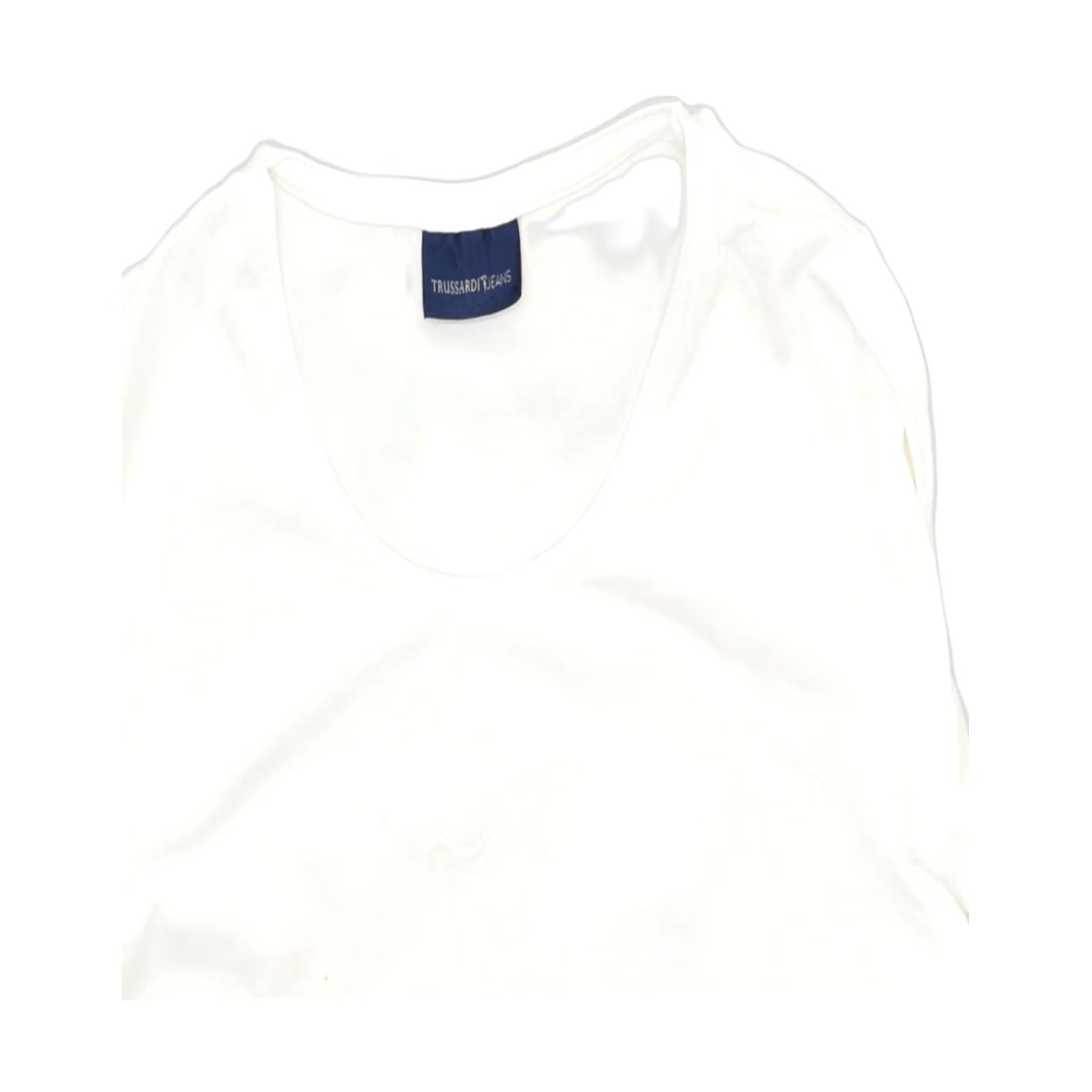 Trussardi TRUSSARDI Womens T-Shirt XL White Classic Graphic RA10 UK 18 Size XL / US 12-14 / IT 48-50 - 4 Thumbnail