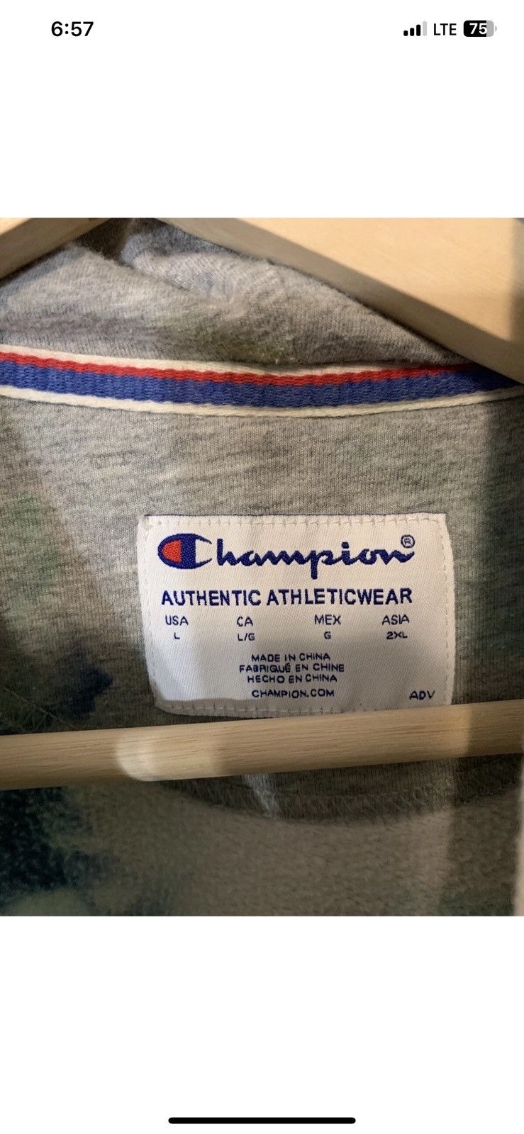 Champion Champion Hoodie Mens Sz L Tie Dye Wash White Green Blue Size US L / EU 52-54 / 3 - 2 Thumbnail