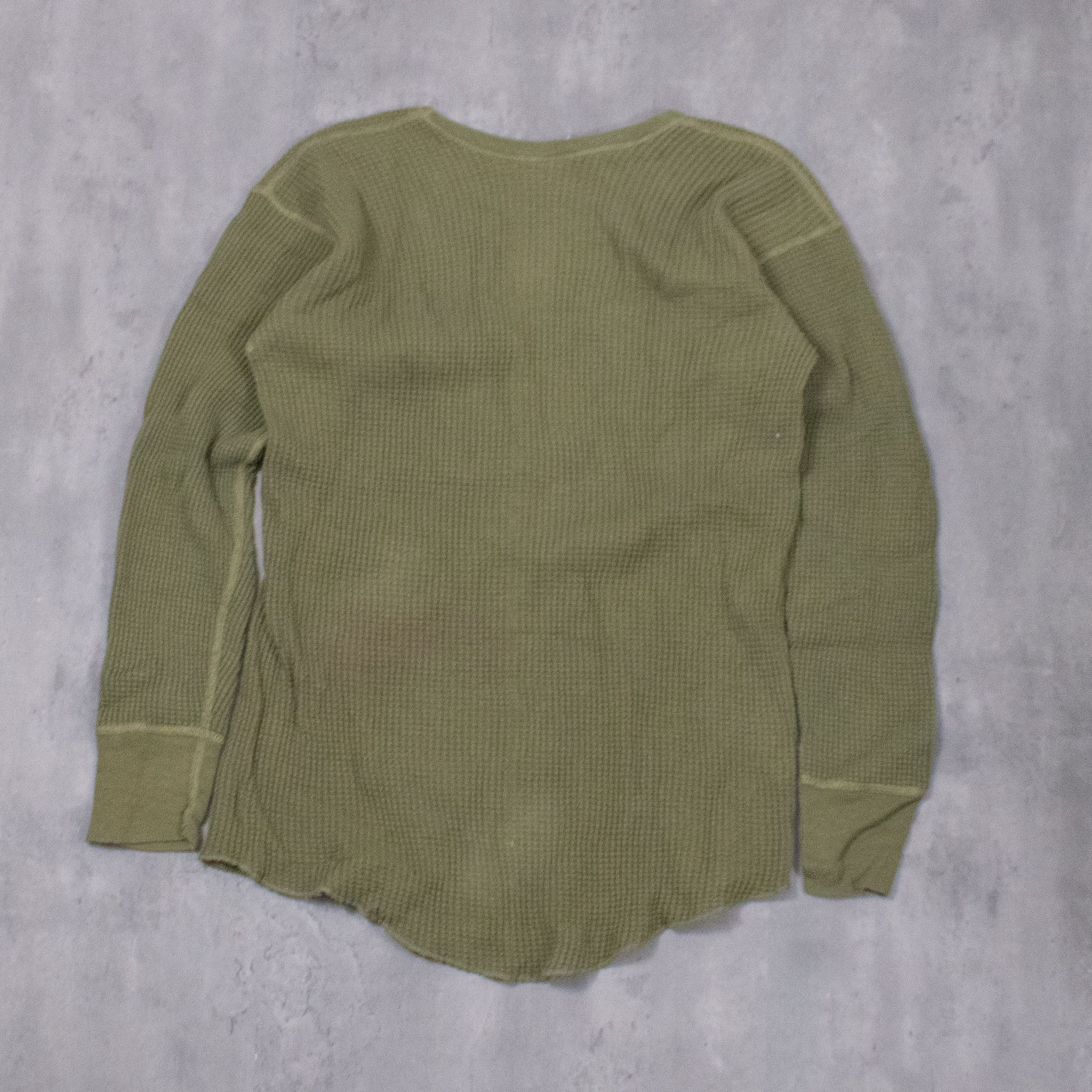 Vintage Vintage 1990’s Waffle Long Sleeve Green Thermal T-Shirt Size US S / EU 44-46 / 1 - 7 Thumbnail