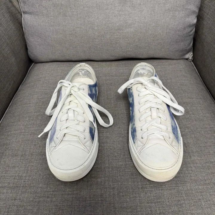 Louis Vuitton Louis Vuitton Tattoo Logo Sneakers in Blue and White -2508 Size US 9 / EU 42 - 2 Thumbnail