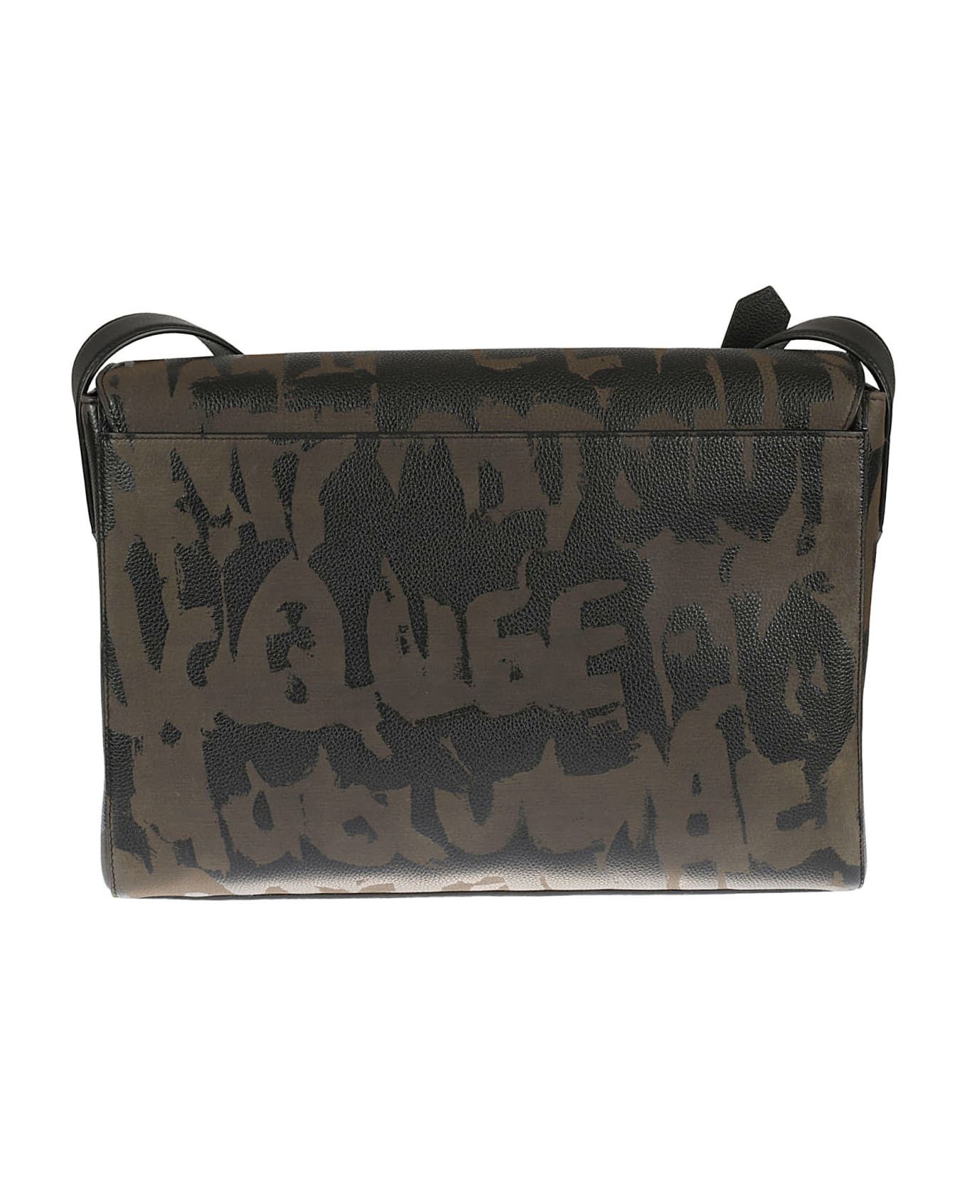 Alexander McQueen o1w1db10725 Size: OS/The Sharp Messenger Bag in Black/Beige Size ONE SIZE - 2 Thumbnail