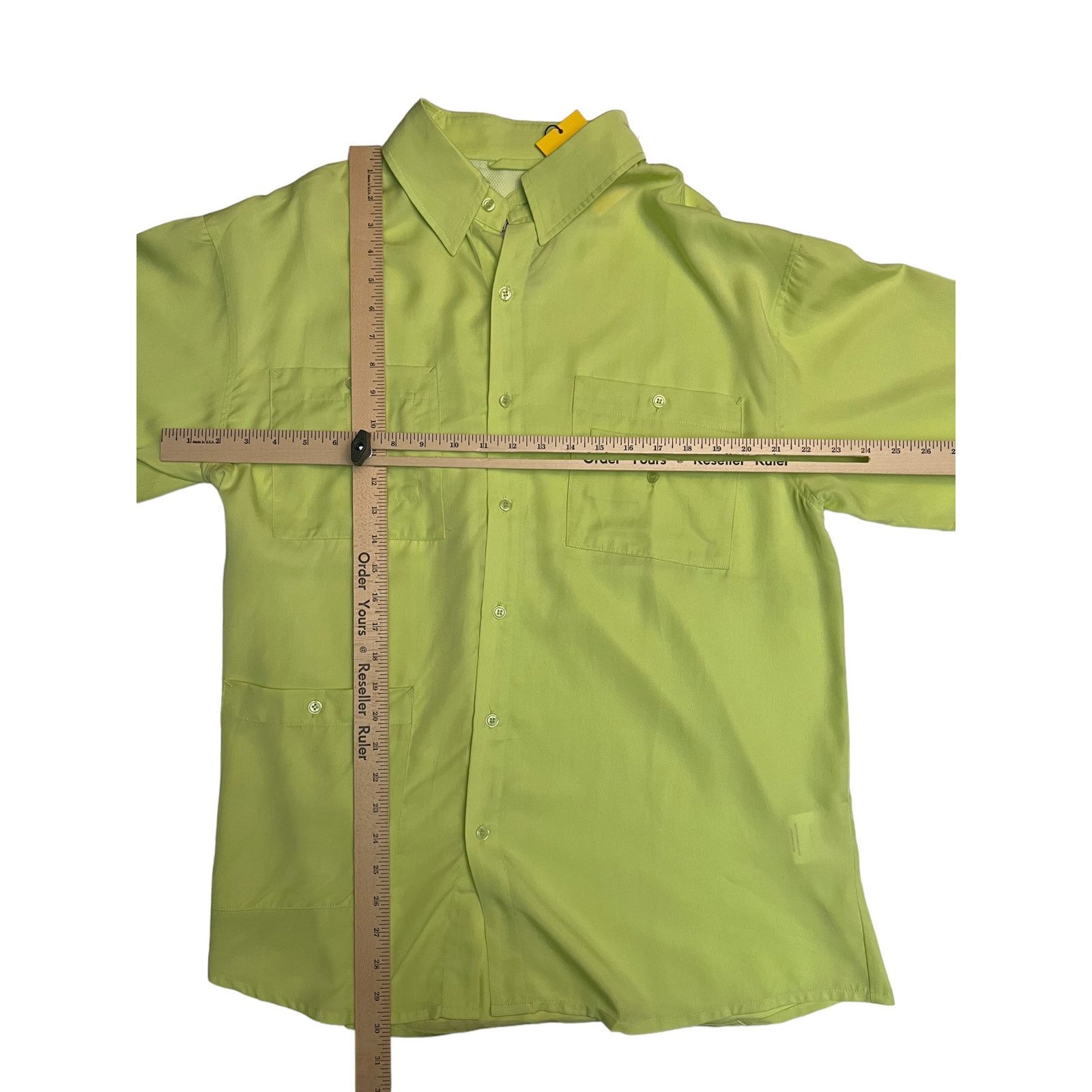Other Bobblehaus Button Down Lime Green Utility Shirt -Size L, NWT Size US L / EU 52-54 / 3 - 13 Thumbnail