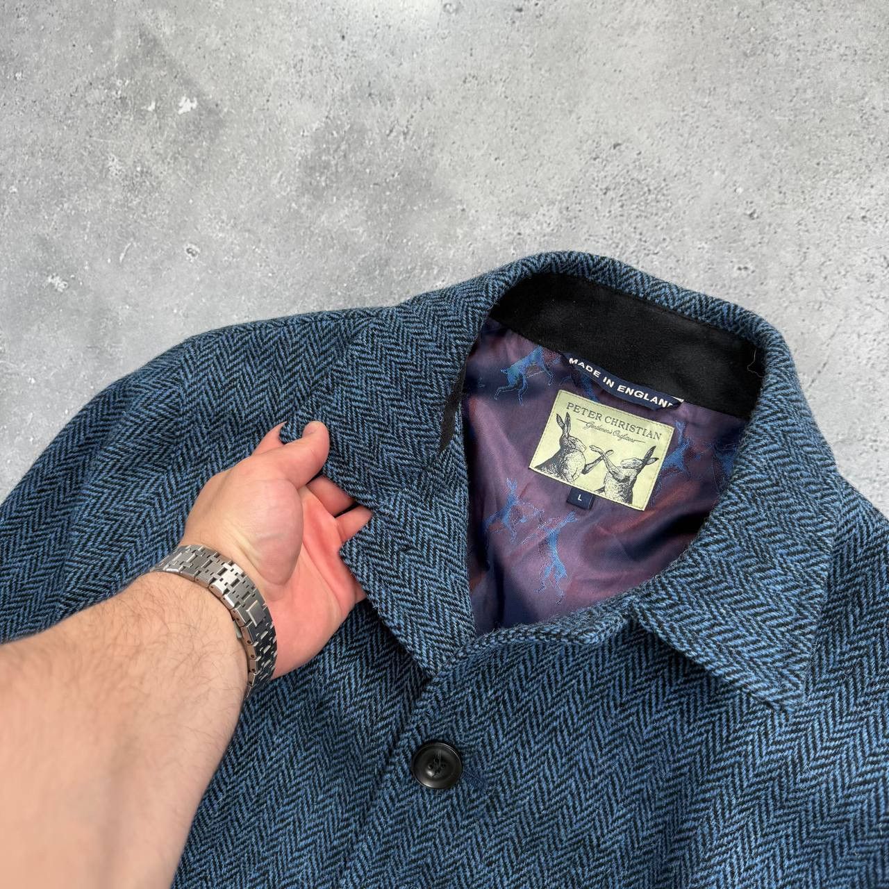 Harris Tweed Peter Christian Blue Harris Tweed Chore Jacket Size L Size US L / EU 52-54 / 3 - 6 Thumbnail
