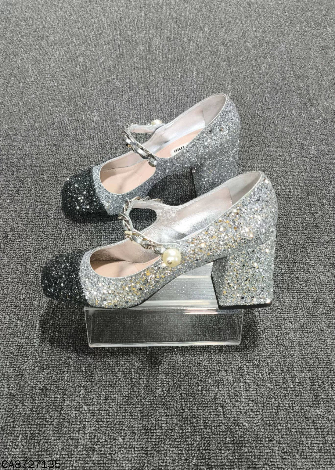 Miu Miu Glitter Mary Jane Shoes MIUMIU Size US 5.5 / IT 35.5 - 1 Thumbnail